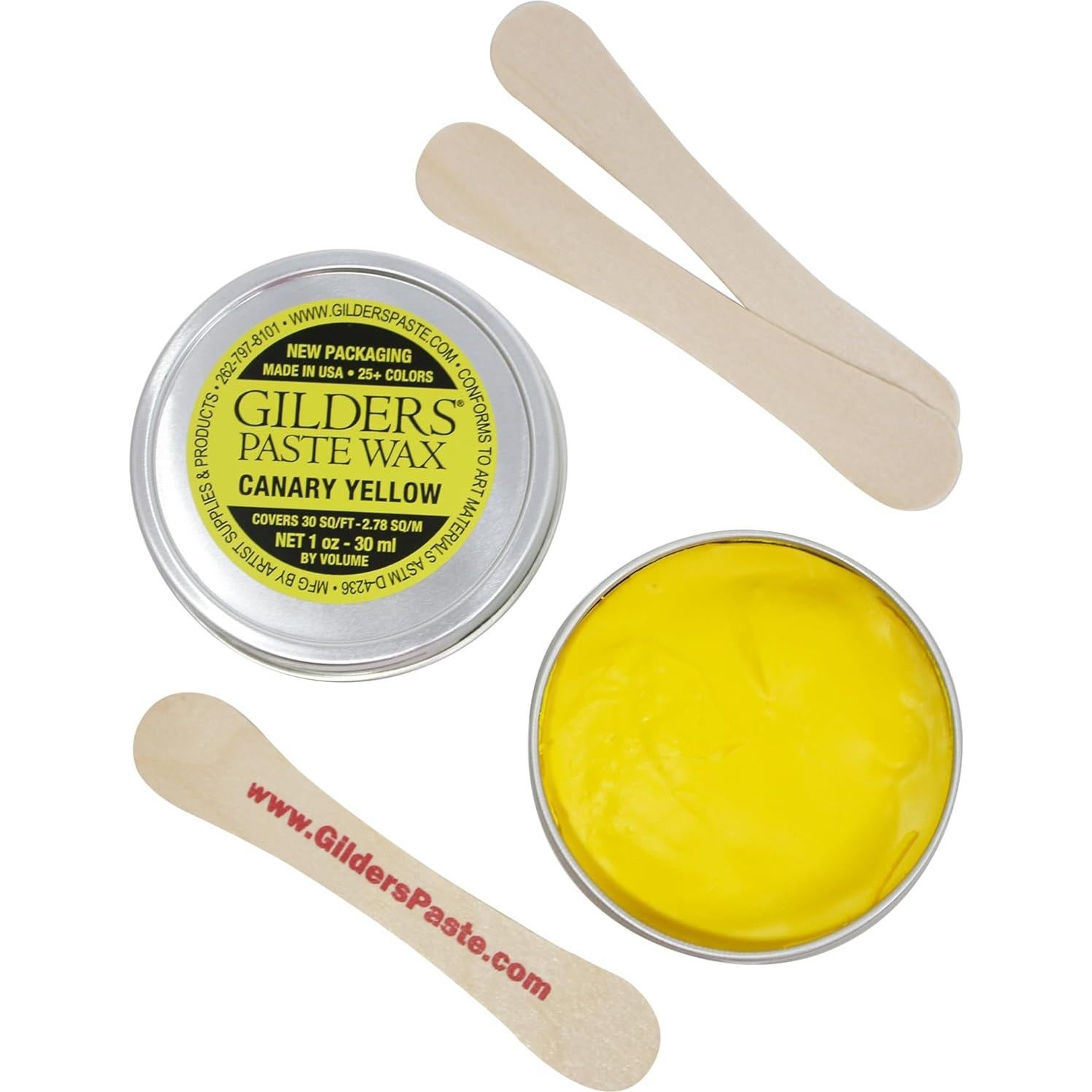 Cera de Gilders Amarillo Canario 30 ml para Madera y Metal