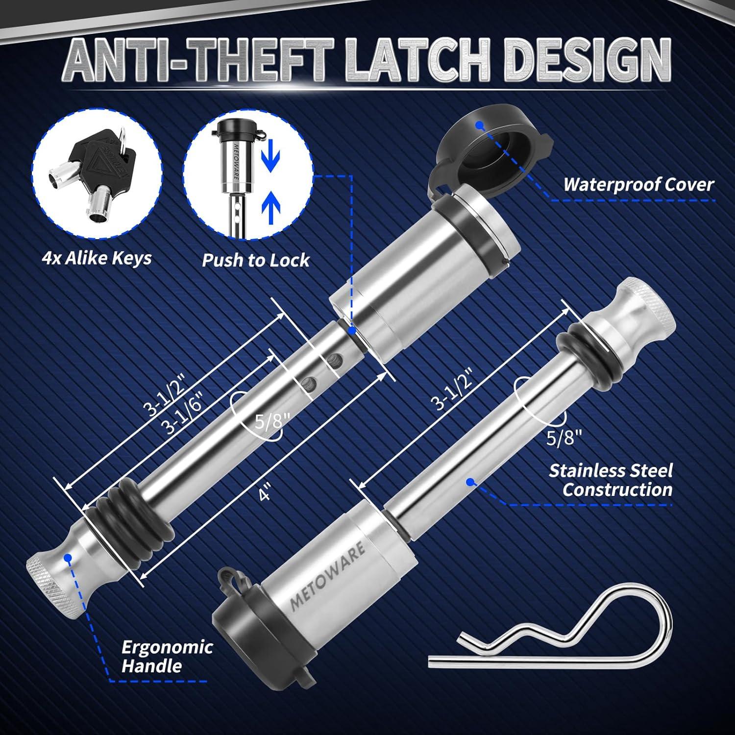 Enganche de Remolque Ajustable METOWARE Aluminio 5,670 kg
