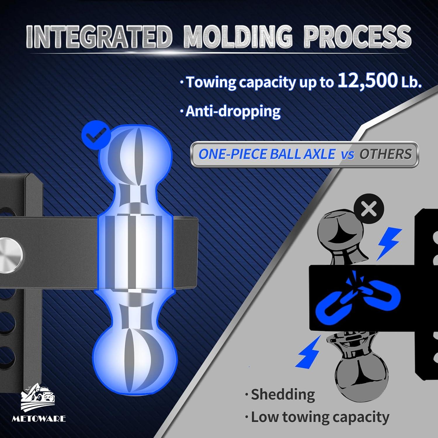 Enganche de Remolque Ajustable METOWARE Aluminio 5,670 kg
