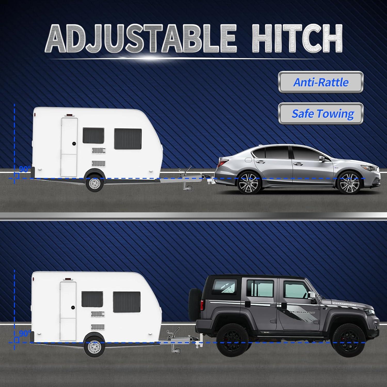 Enganche de Remolque Ajustable METOWARE Aluminio 5,670 kg