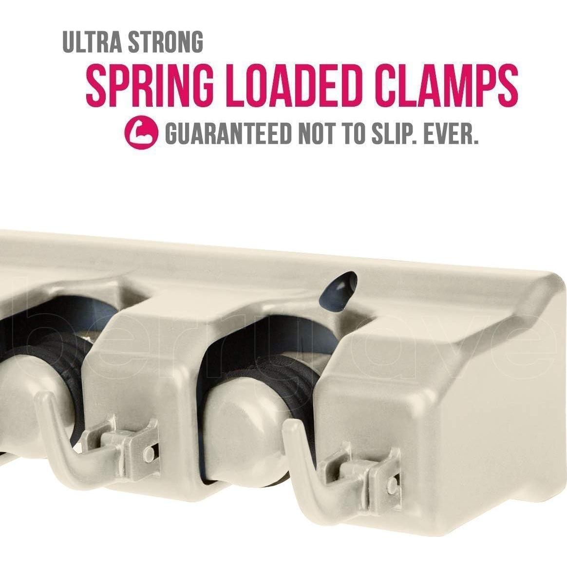 Soporte de Escoba Montaje en Pared Berry Ave Beige 11 Espacios