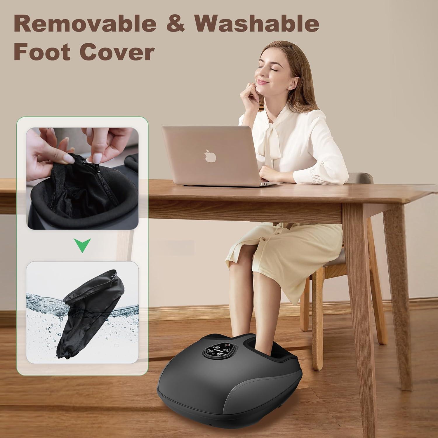 Masajeador de pies eléctrico Heycool Shiatsu con calor y control remoto