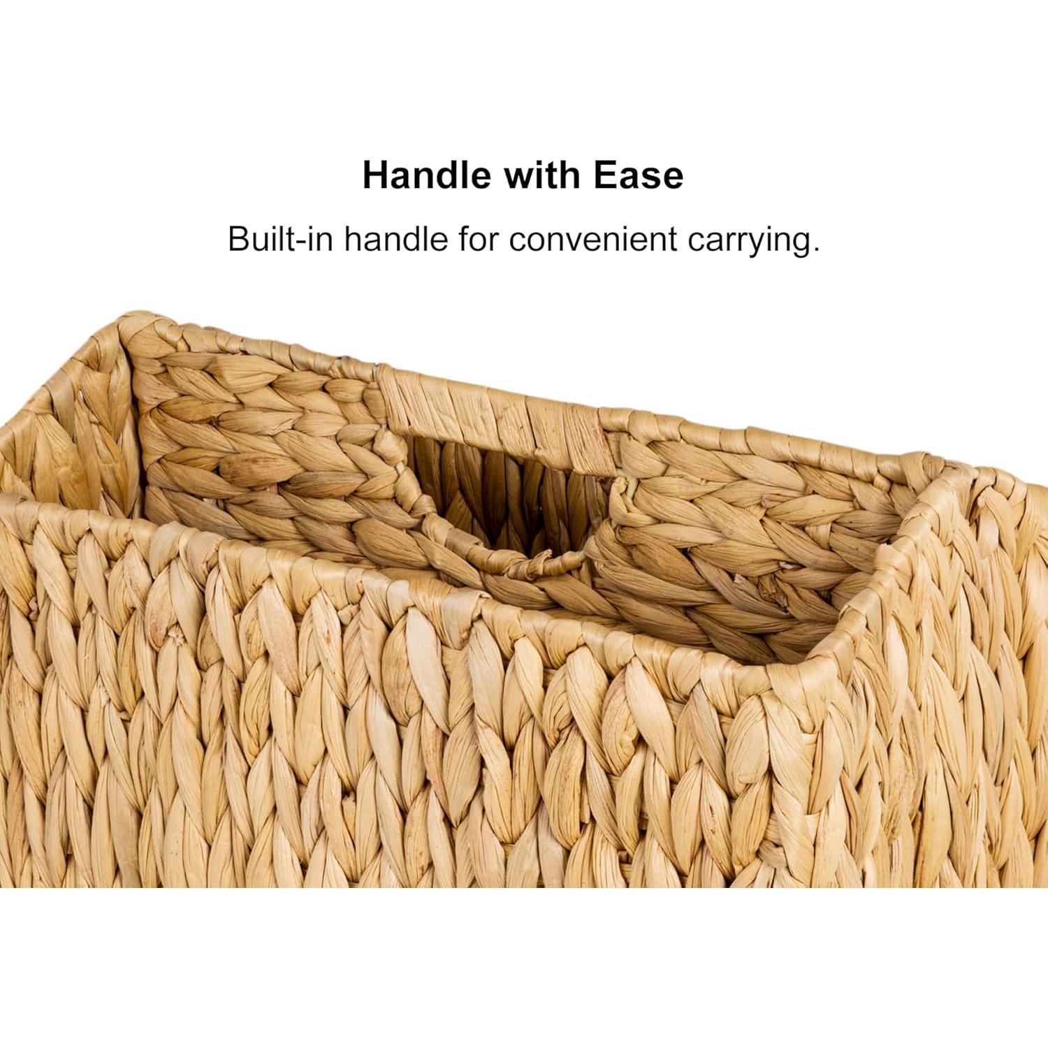 Cesta de Revistas Tejida a Mano StorageWorks 36.2x19.1x29.2cm