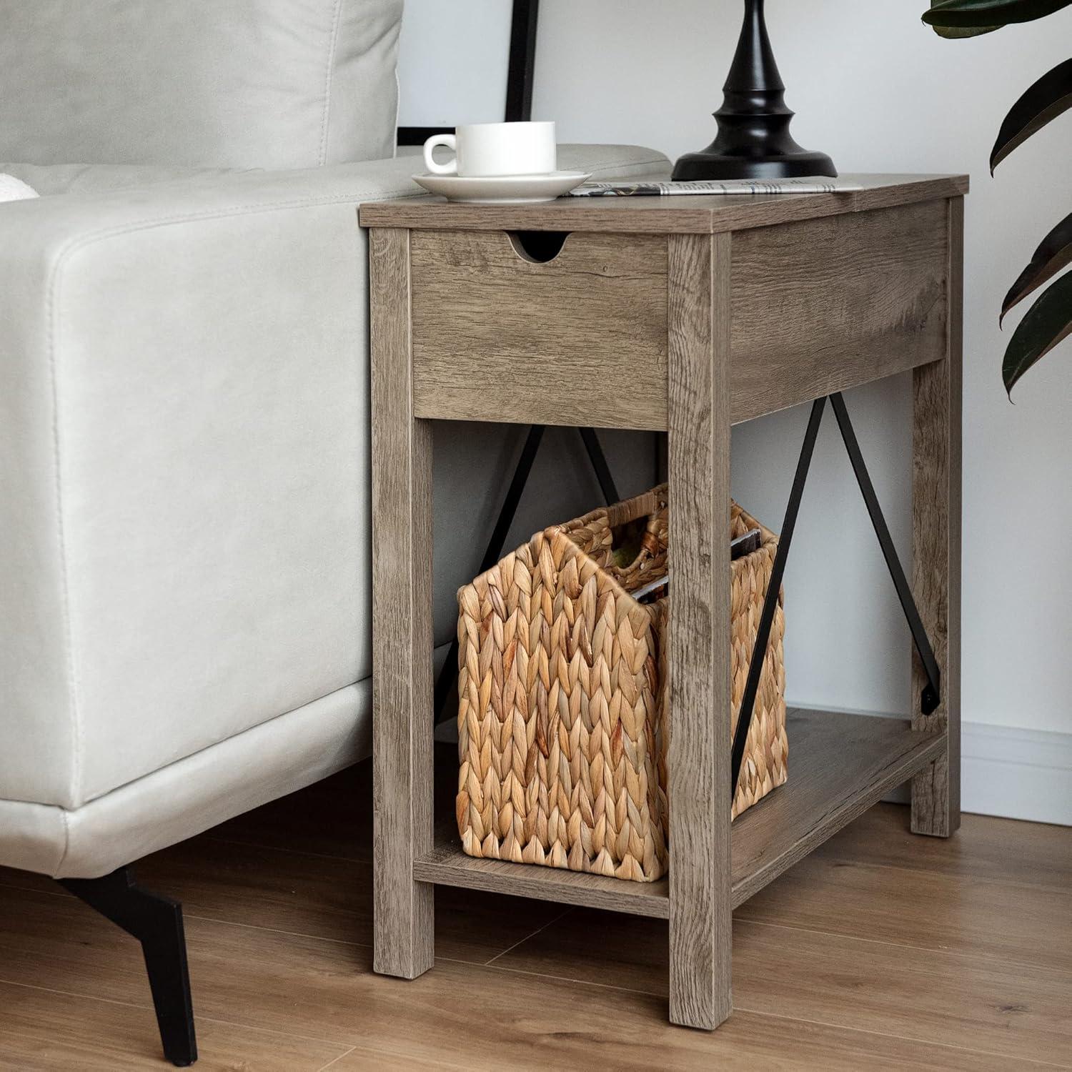 Cesta de Revistas Tejida a Mano StorageWorks 36.2x19.1x29.2cm