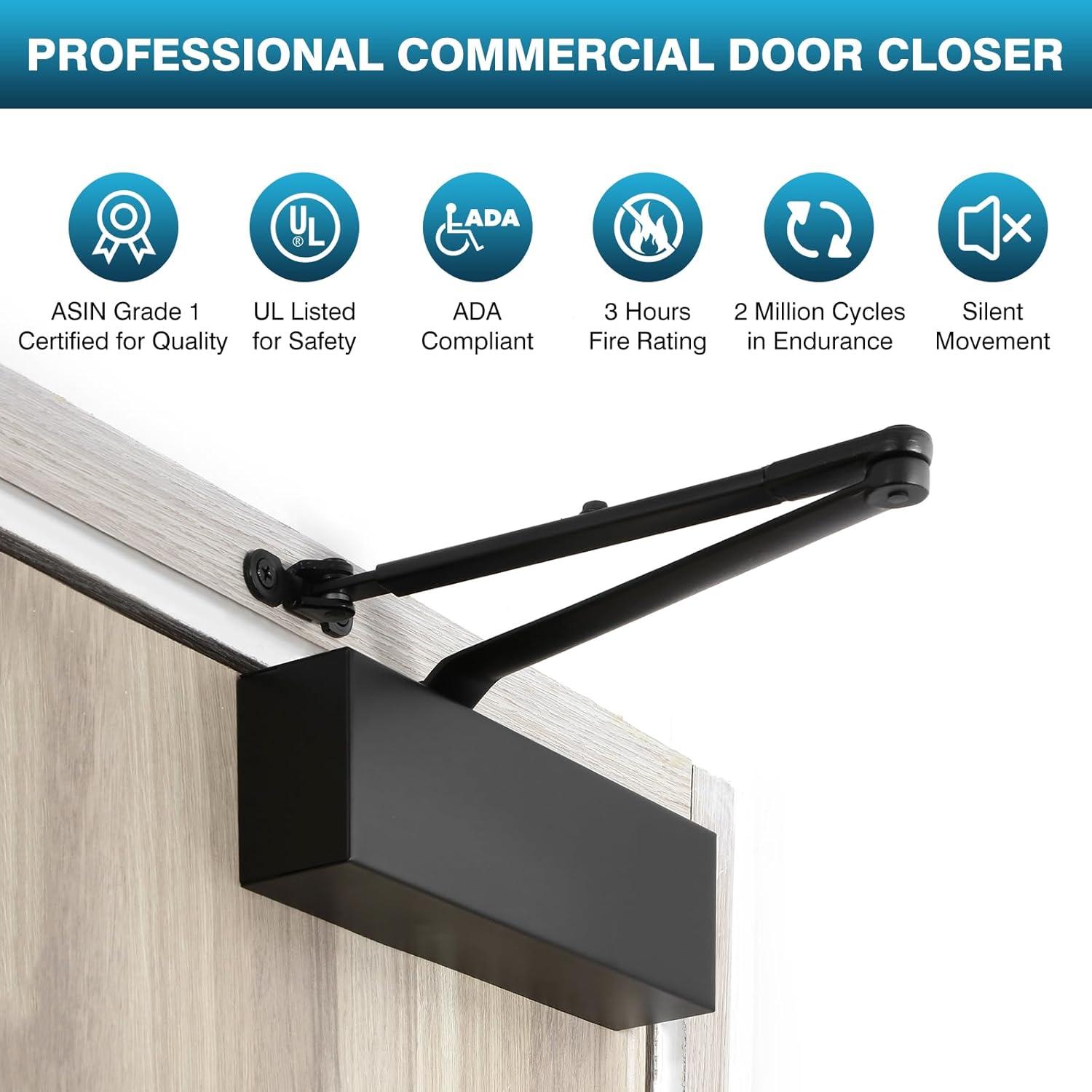 Cerradura Automática IRONWALLS Alta Resistencia Negra 150kg