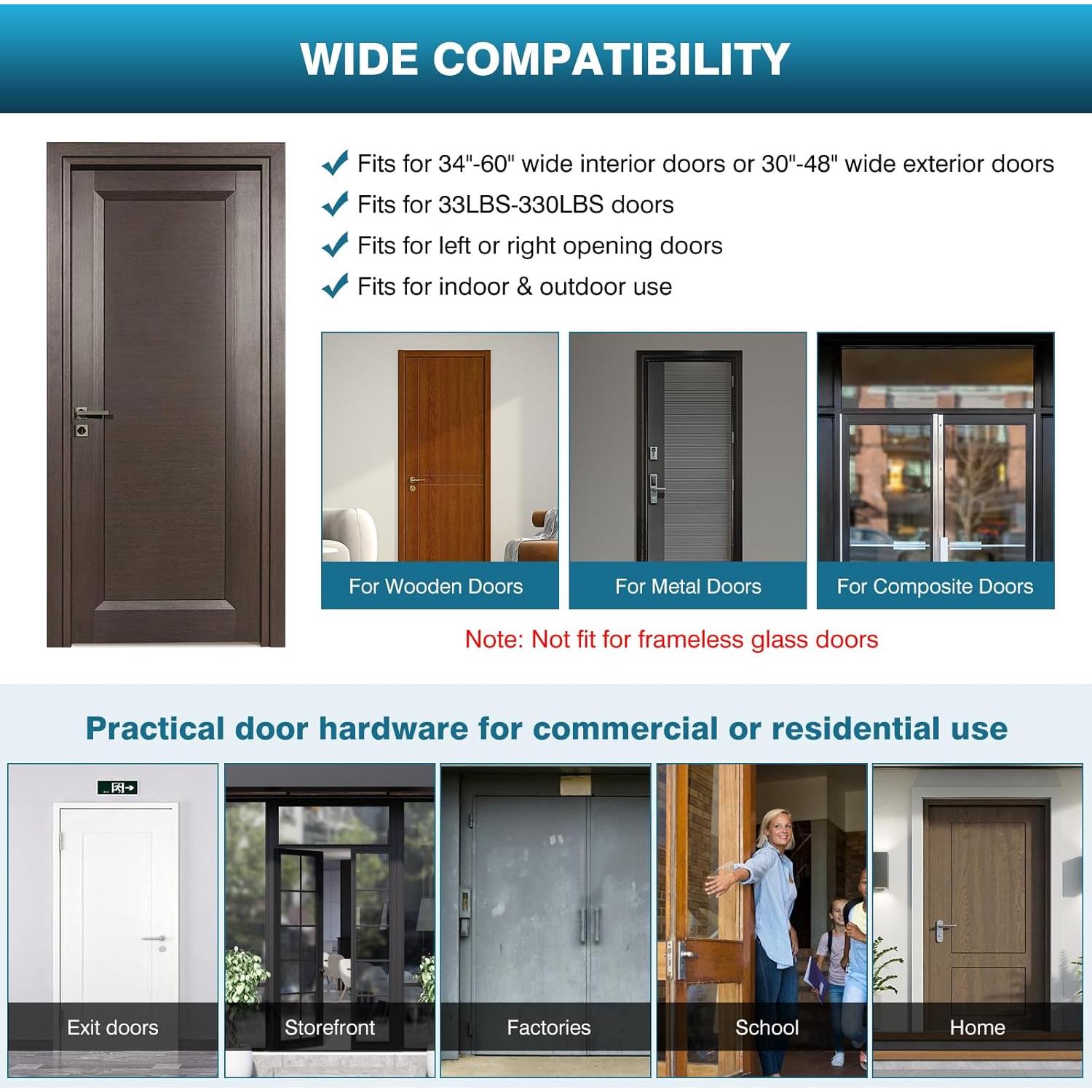Cerradura Automática IRONWALLS Alta Resistencia Negra 150kg