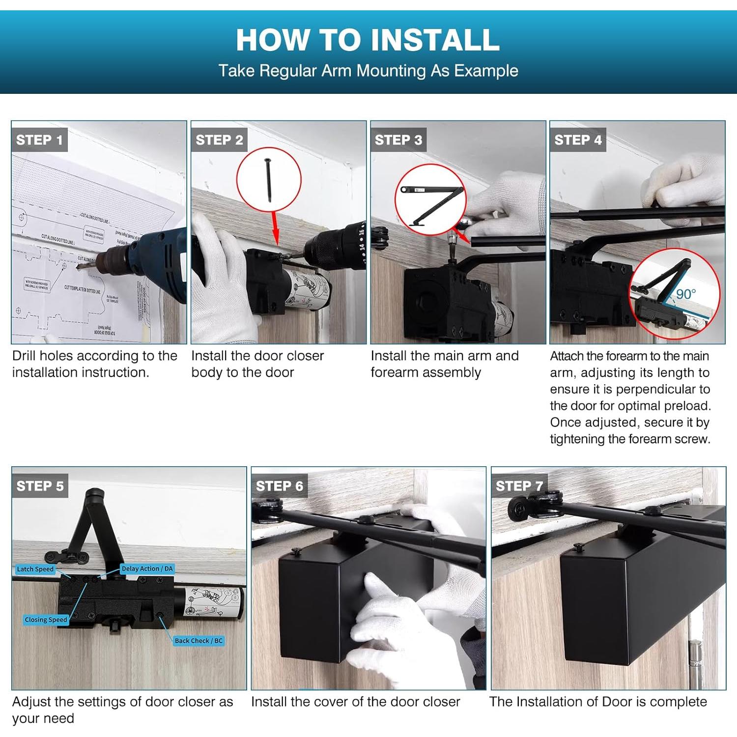 Cerradura Automática IRONWALLS Alta Resistencia Negra 150kg