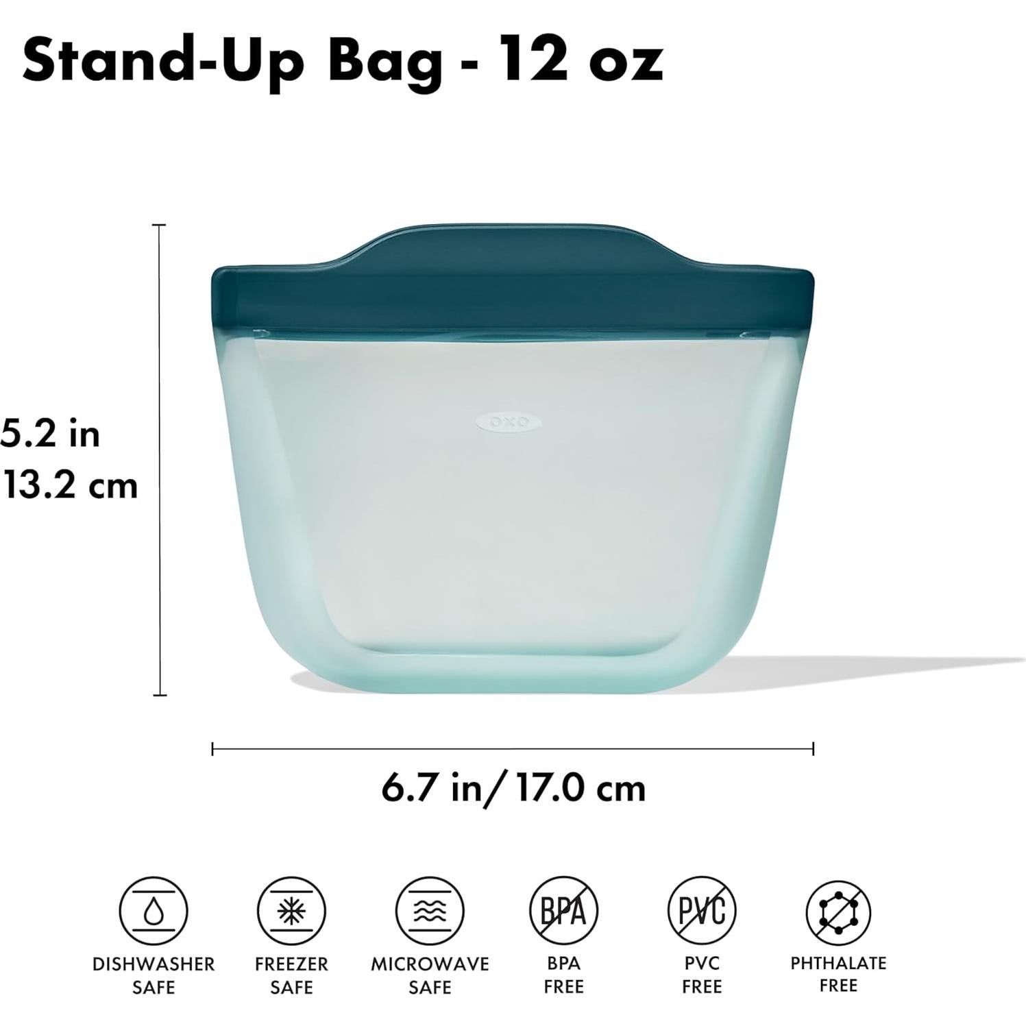 Bolsa de Silicona Reutilizable OXO Good Grips 340g - Snack de Pie