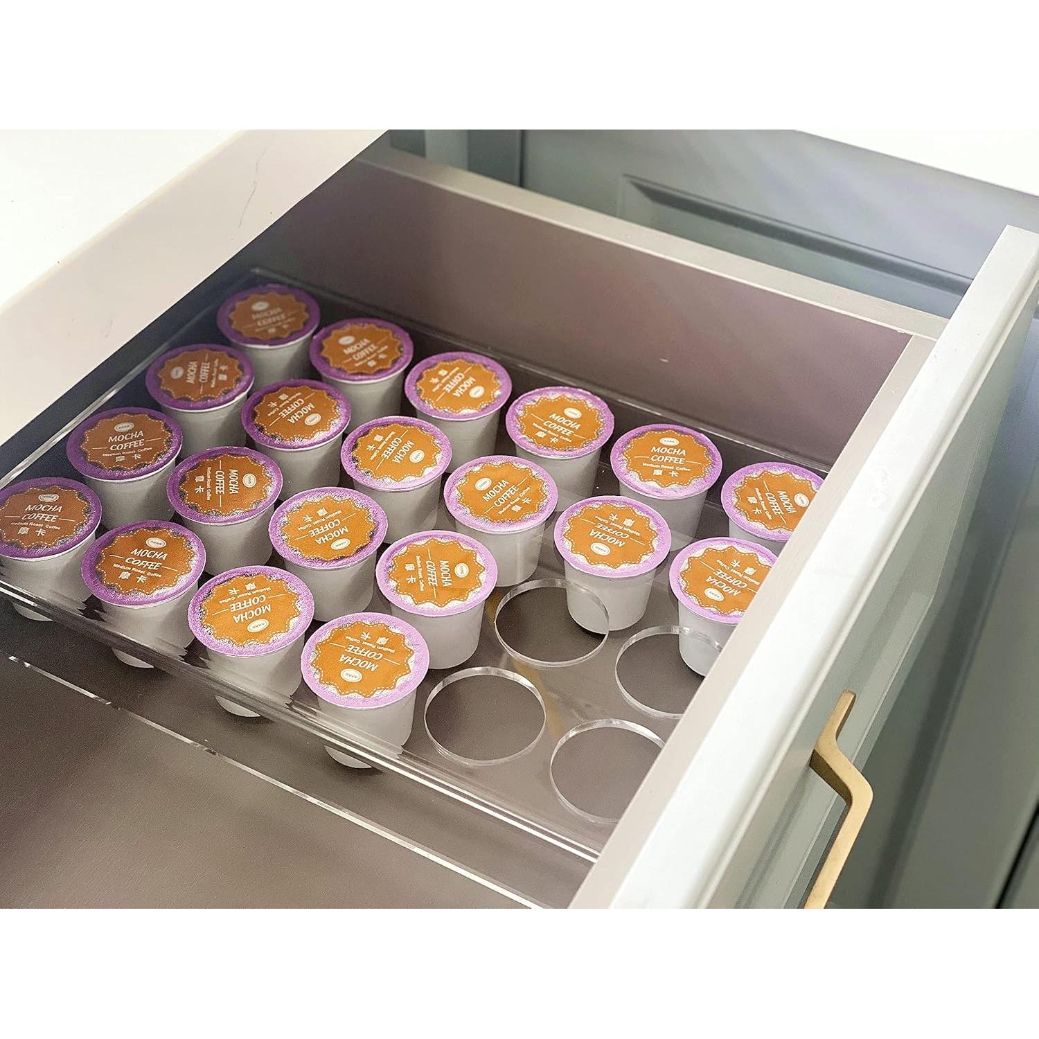 Organizador de Cápsulas de Café IEEK 2 Paquete Acrílico 24 Ranuras