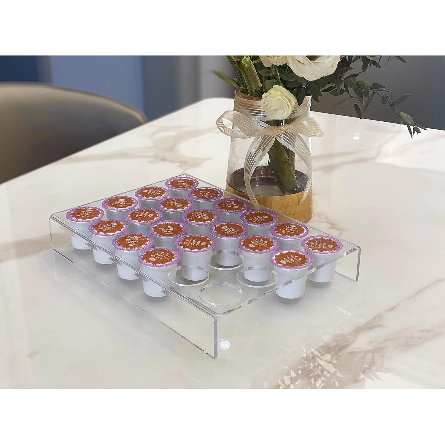 Organizador de Cápsulas de Café IEEK 2 Paquete Acrílico 24 Ranuras