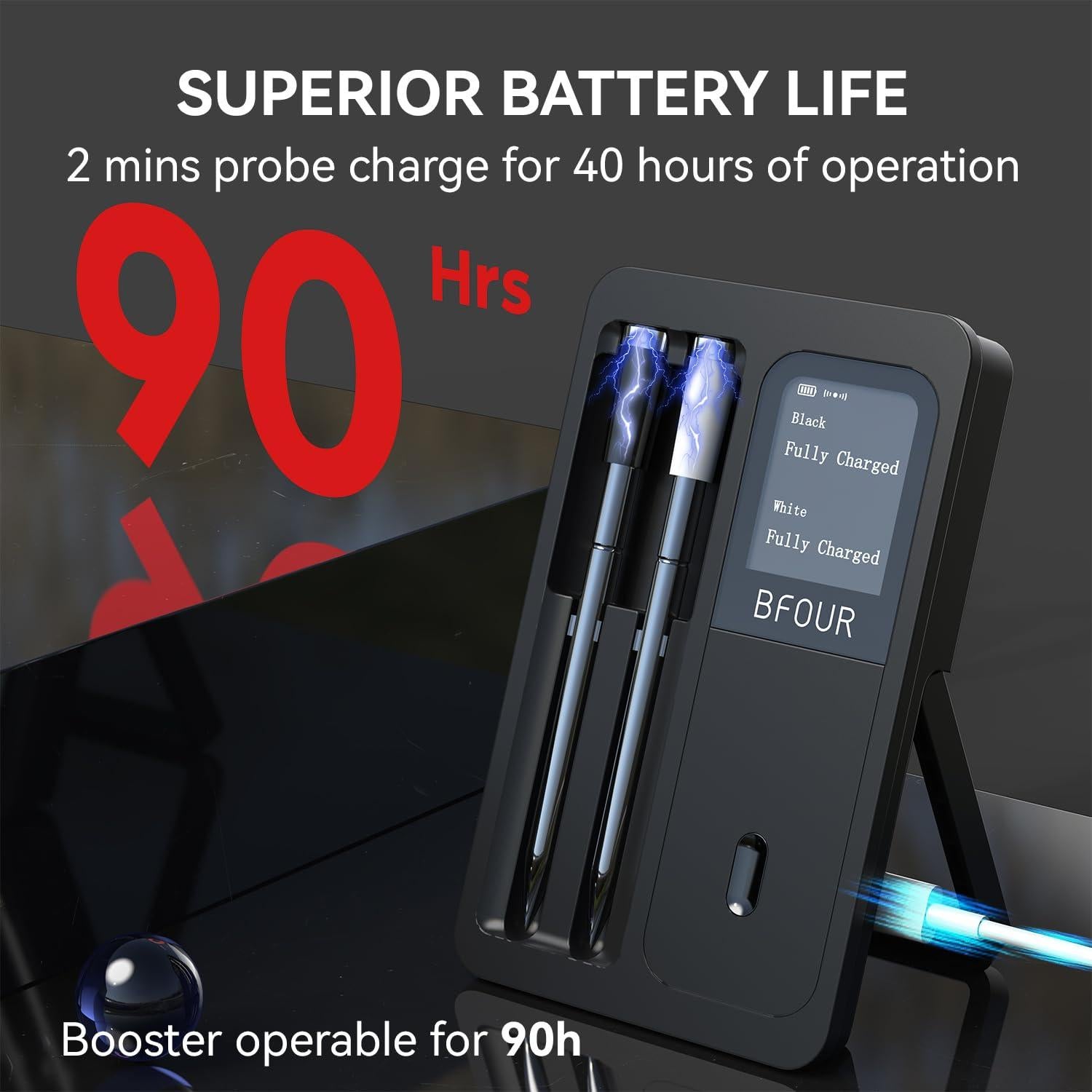 Termómetro de Carne Digital Inalámbrico BFOUR BF-40 PRO 2 Sondas