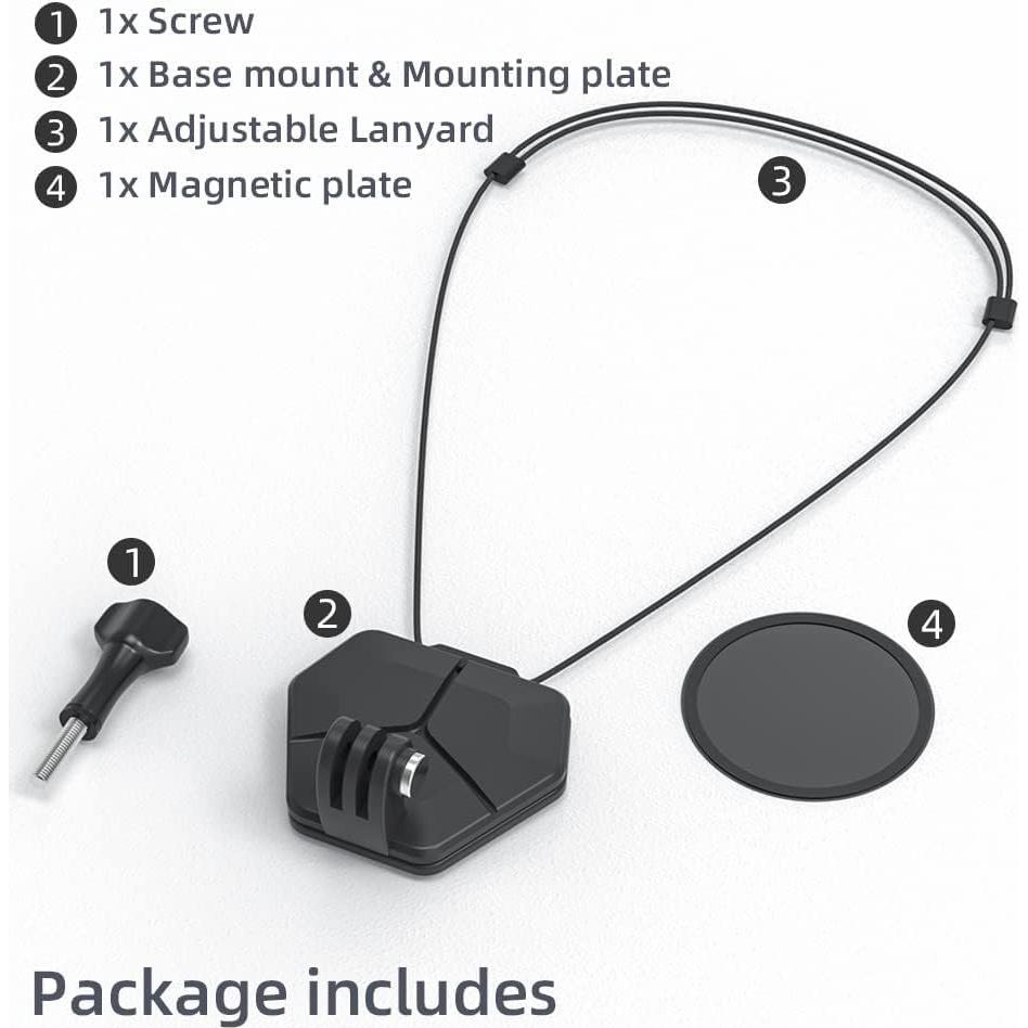 Soporte Magnético para Pecho Rugvis para Cámara de Acción