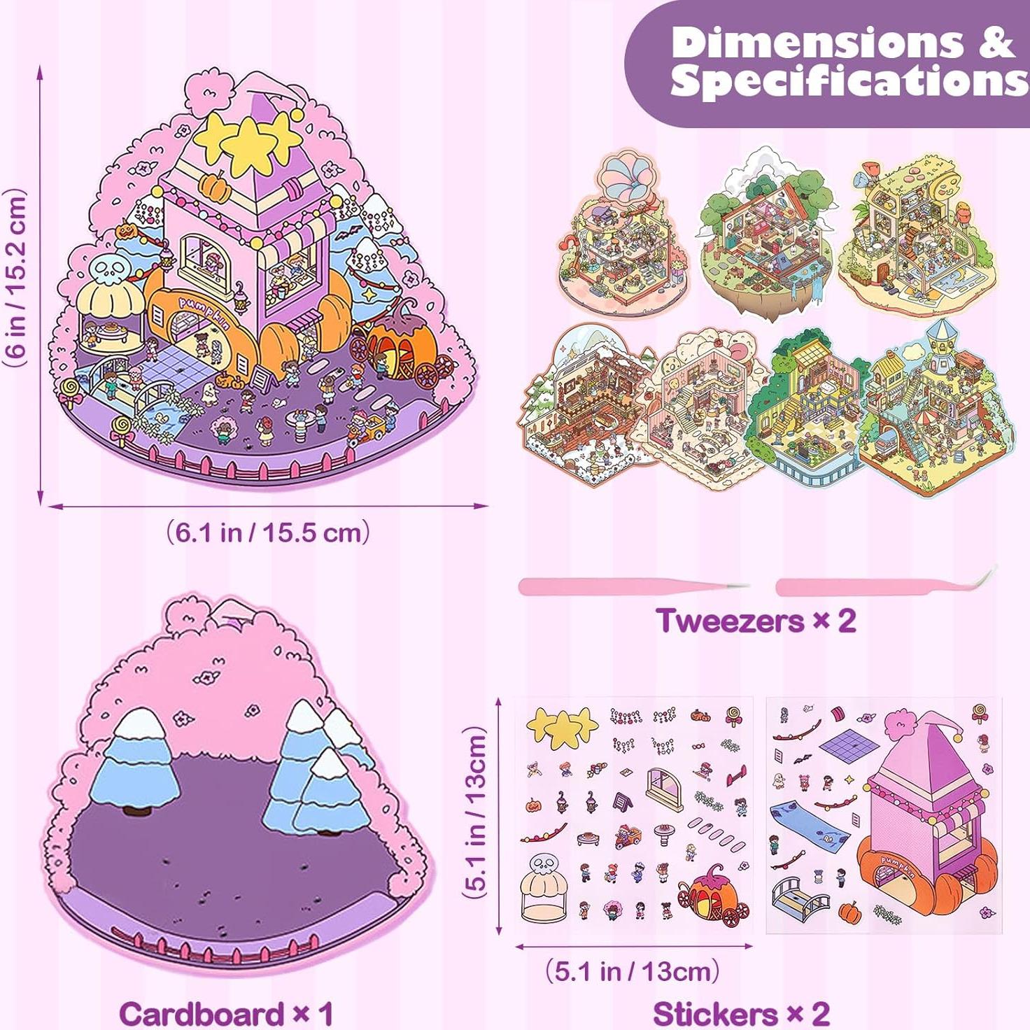 Stickers 3D Inchant 8 Juegos DIY para Habitaciones