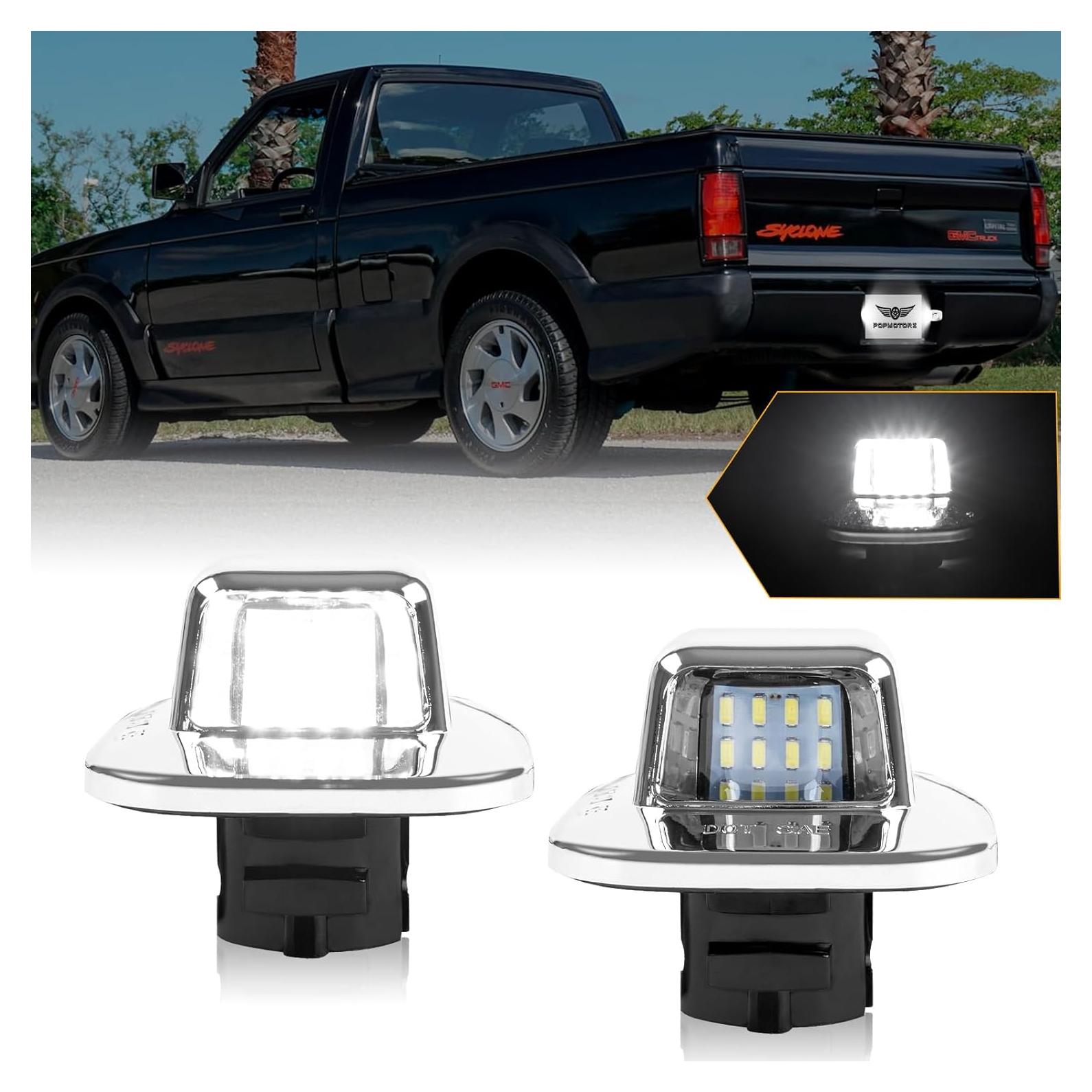 Luces LED para Placas de Matrícula POPMOTORZ 2 Pcs Compatible Chevy GMC