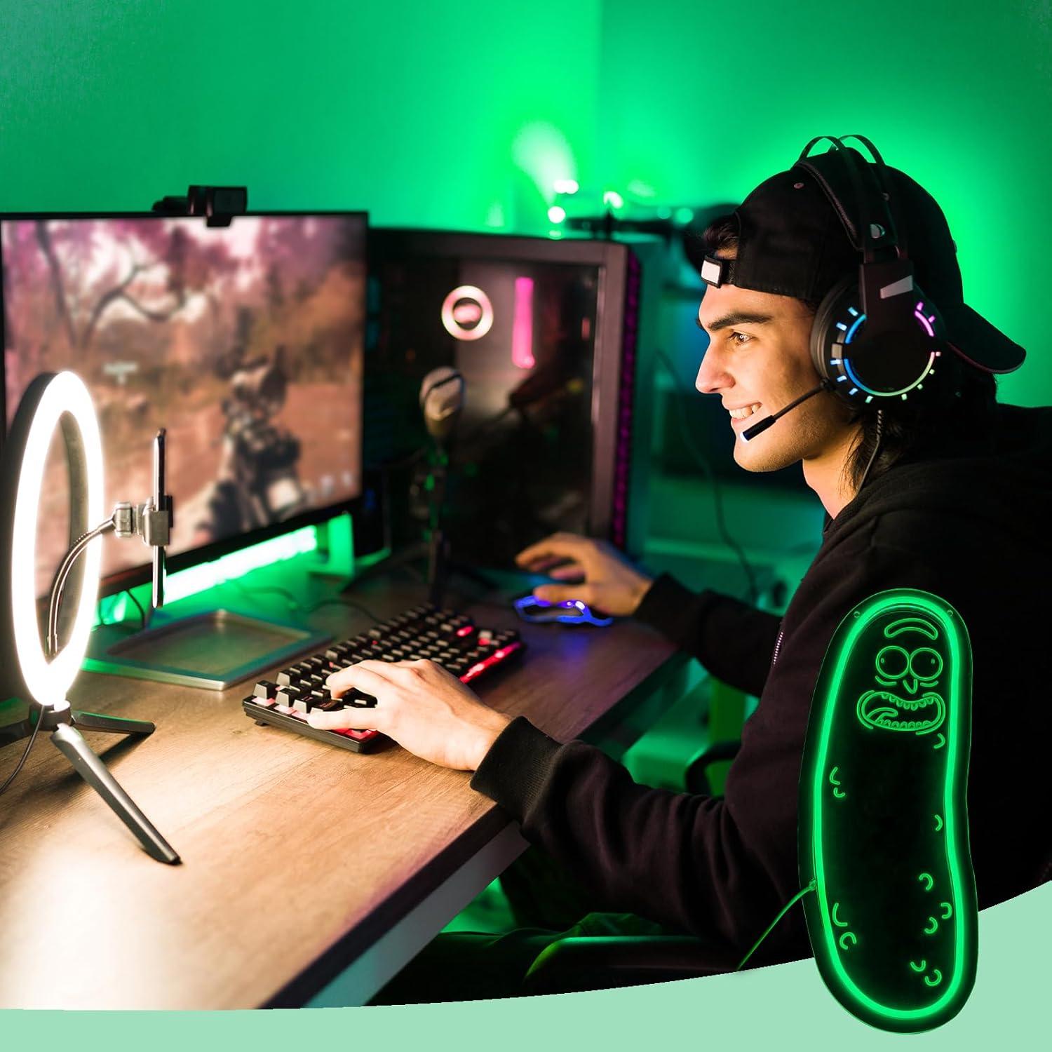 Cartel de Neón LED Pepinillo Oneneno Regulable USB Verde