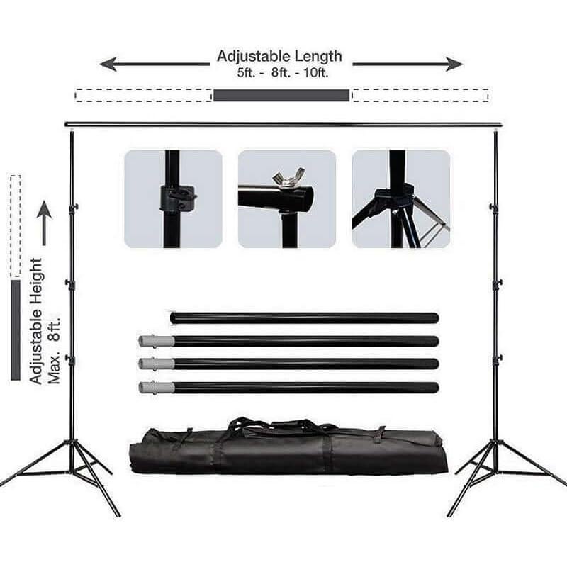 Soporte de Fondo Ajustable Efavormart 2.44m x 3.05m para Fotografía