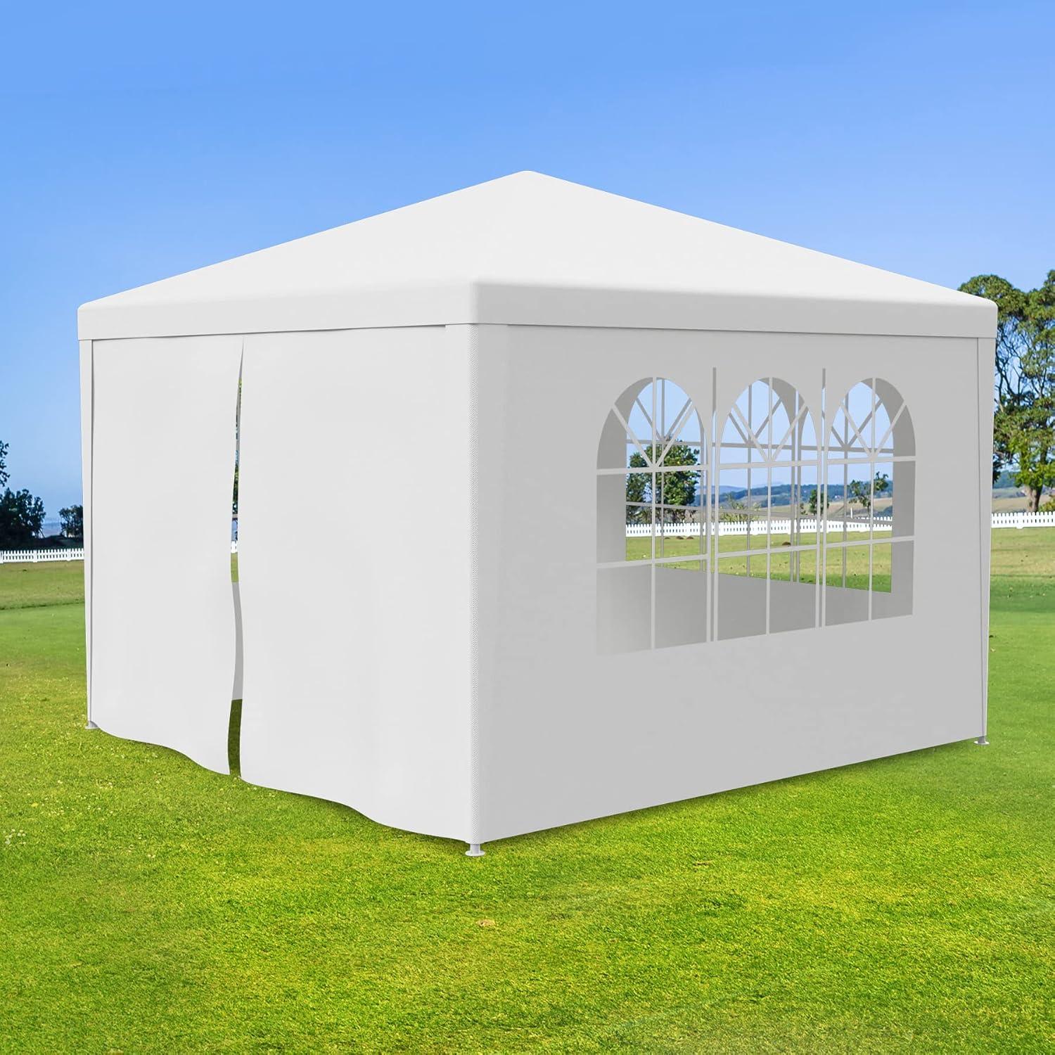 Carpa Canopy 3x3m JupiterForce Blanca Impermeable con Paredes