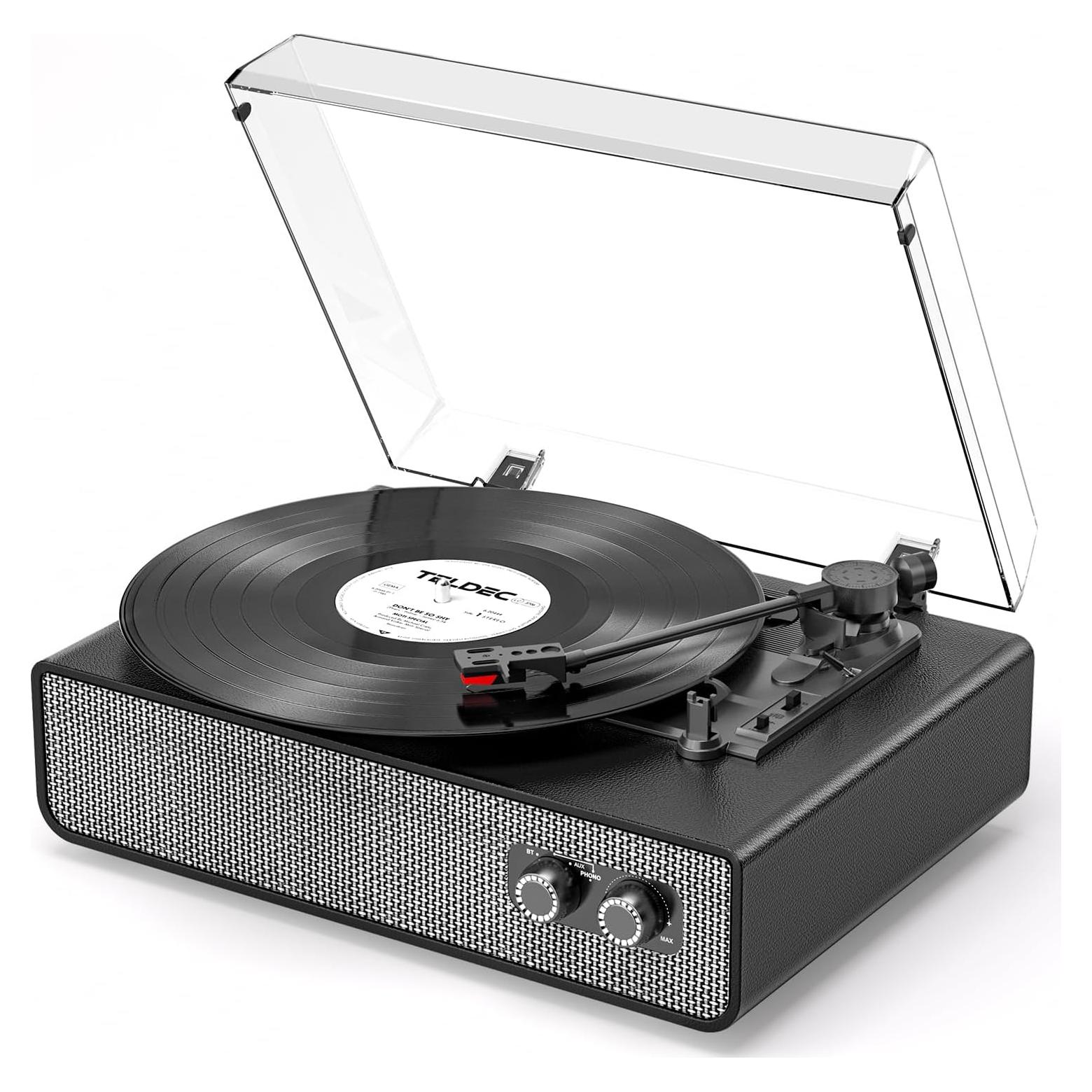 Reproductor de Vinilo TANLANIN TE-2018BLK Bluetooth 3 Velocidades