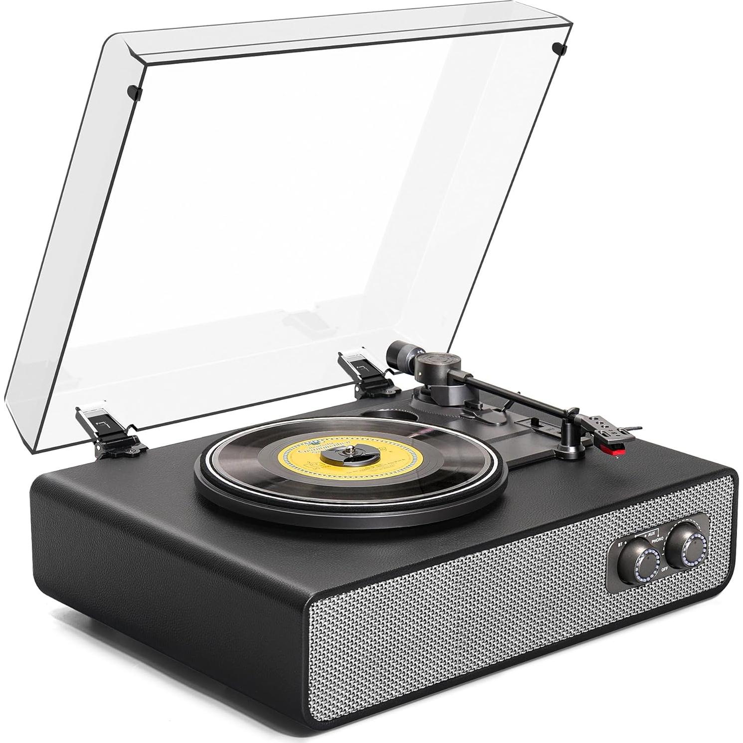 Reproductor de Vinilo TANLANIN TE-2018BLK Bluetooth 3 Velocidades