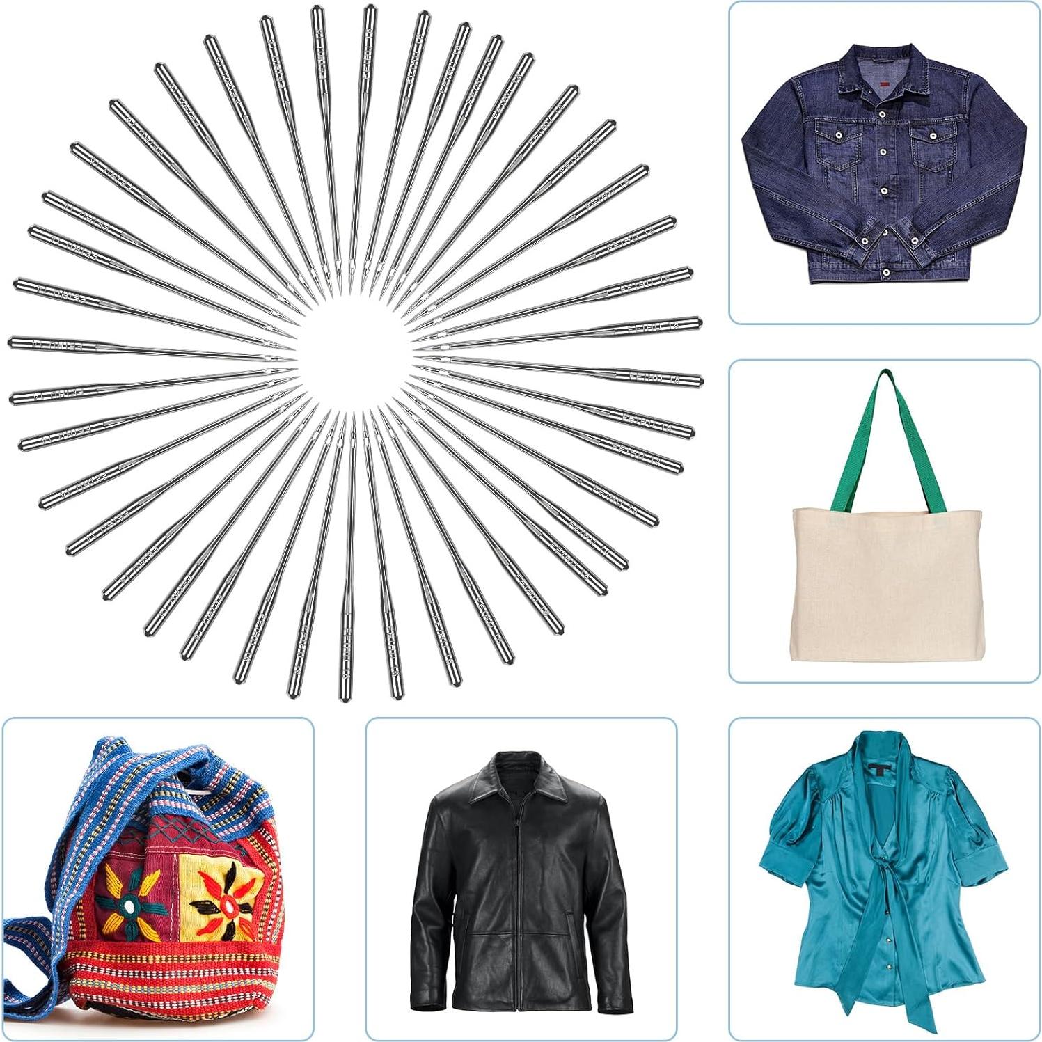 50 Agujas de Máquina de Coser Universales HLARTNET - 80/12, 90/14, 100/16