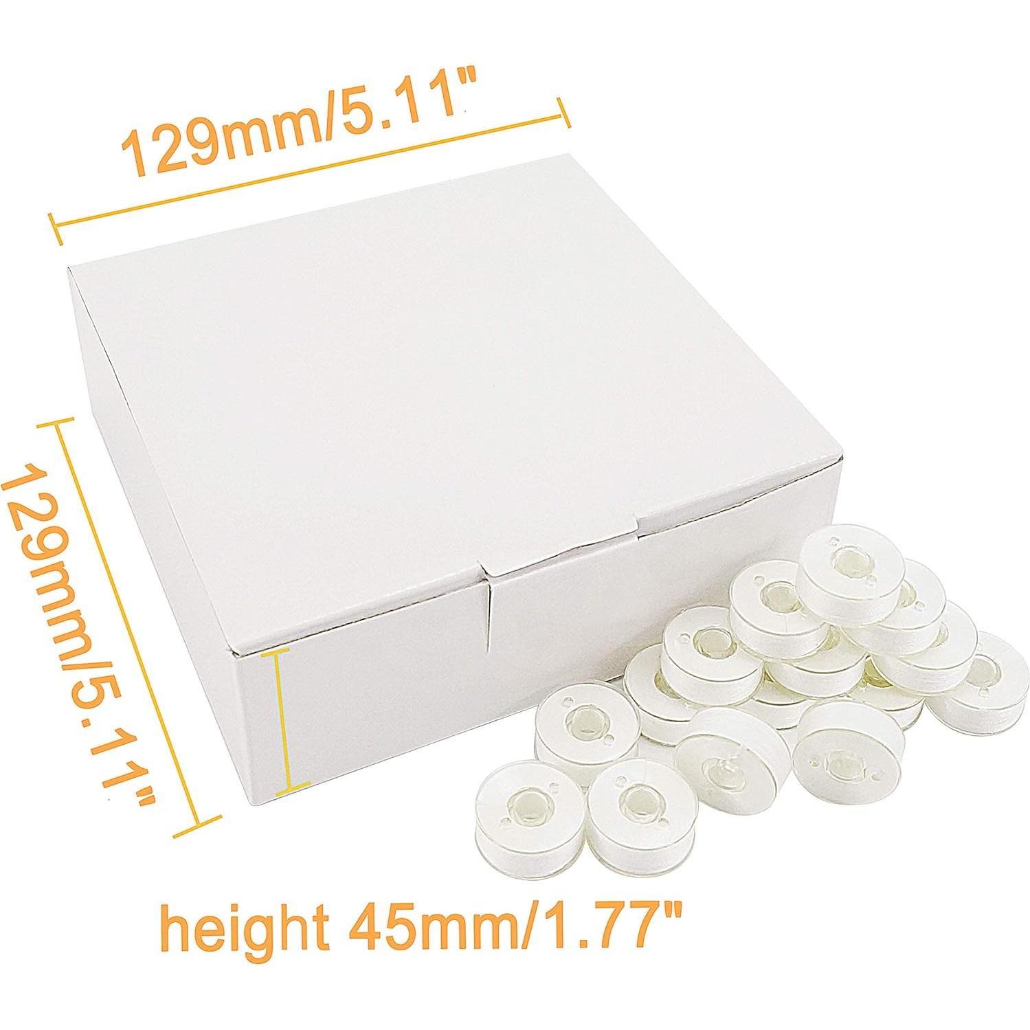 Hilos de Bobina Preenrollados Tipo L New Brothread 144pcs Blanco