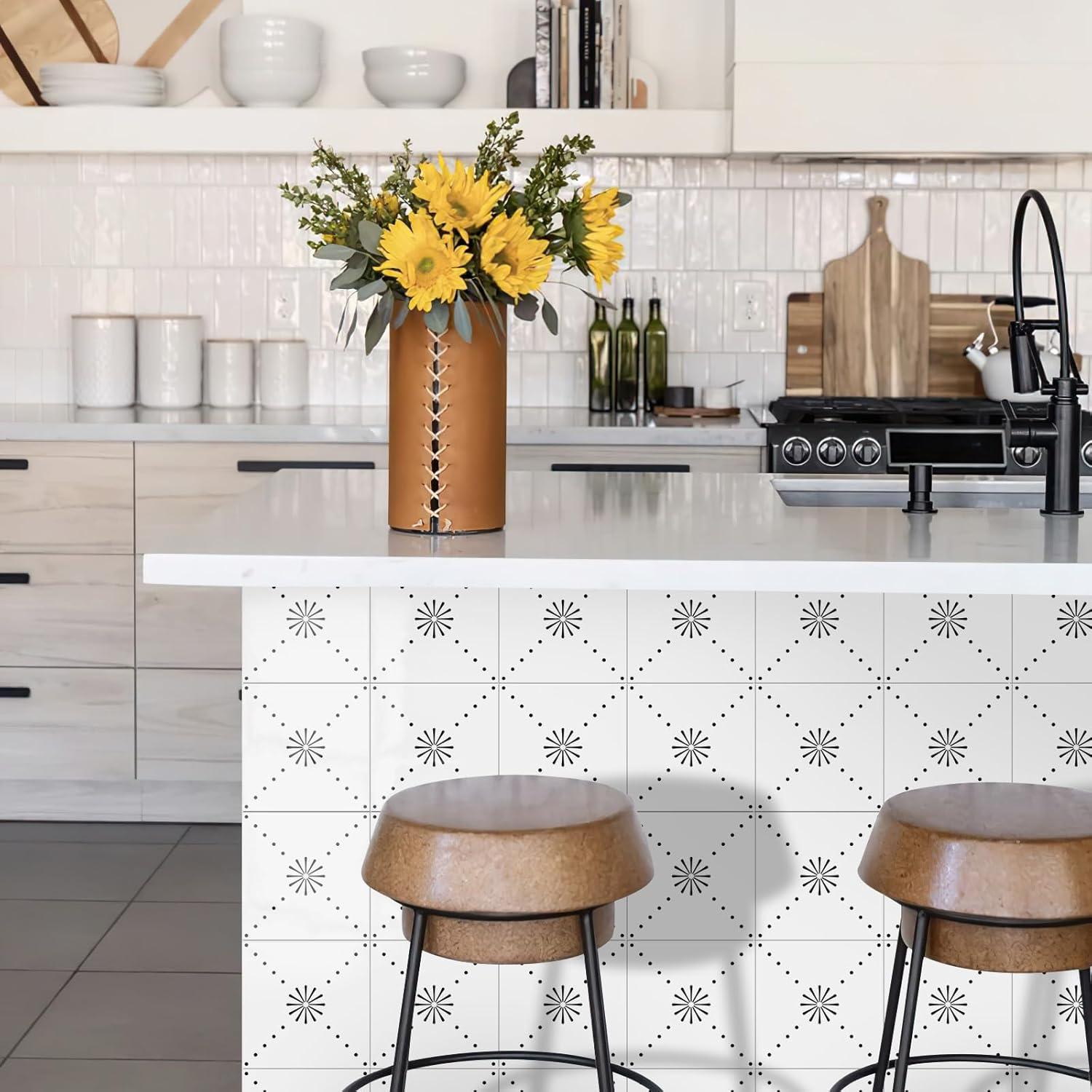 Pegatinas de Azulejos SVNOOC 12 PCS 15x15 cm Impermeables