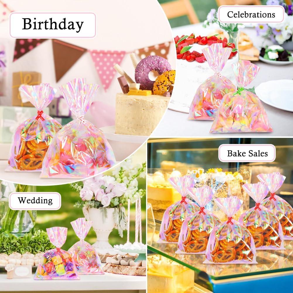 Bolsas de Celofán Iridiscentes Kamachic 120 Pcs 12.7x17.8 cm