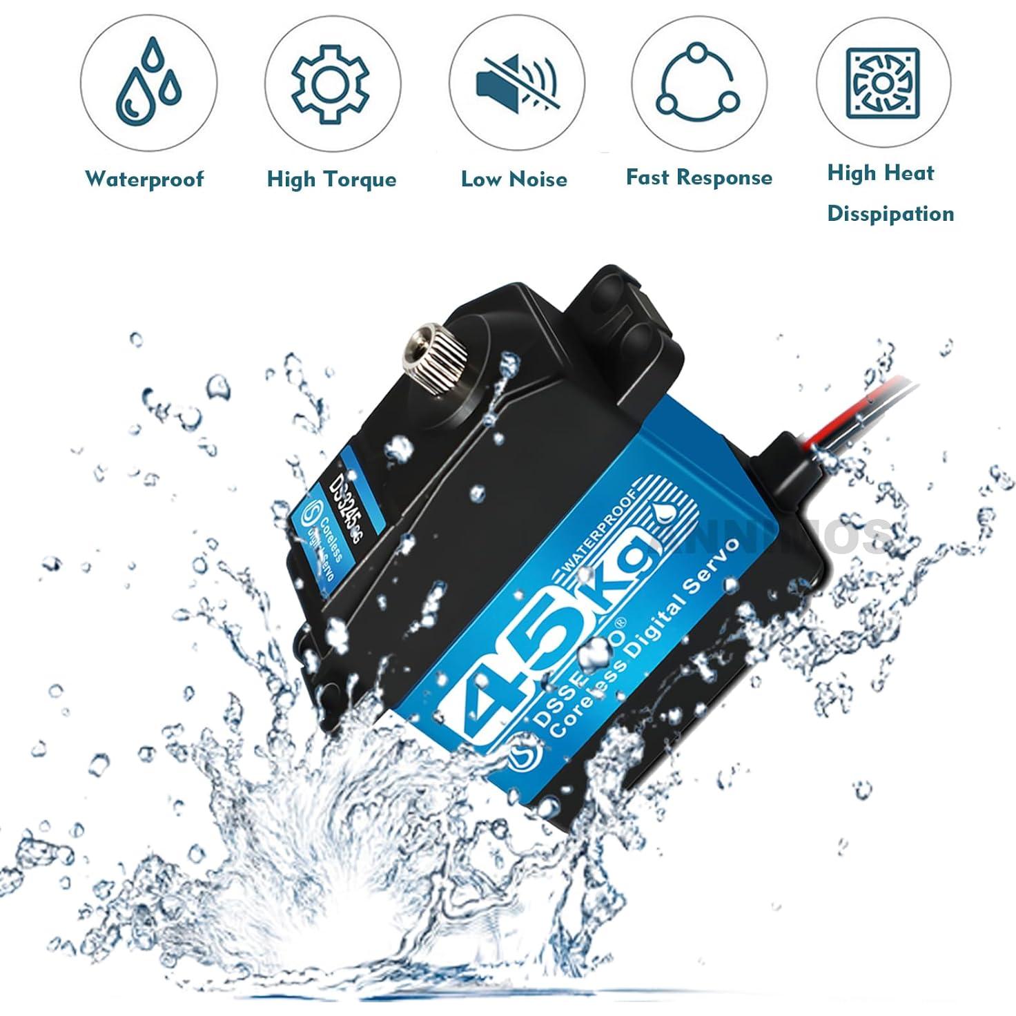 Servo de Dirección RC ANNIMOS 45KG 180° a Prueba de Agua