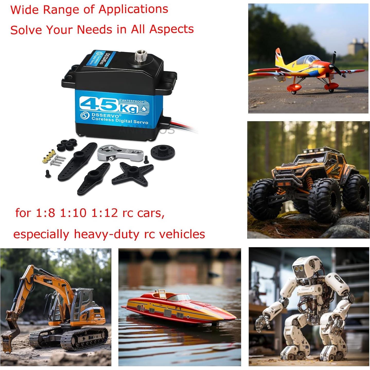 Servo de dirección ANNIMOS 45kg 270° para RC y robótica