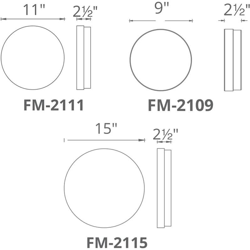 Luz LED Empotrada Modern Forms 28cm 2700K Color Negro