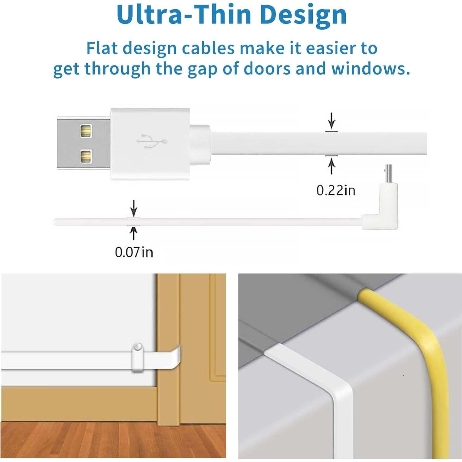 Cable de Alimentación 3m DIANMU para Wyze Cam Pan V3 y Arlo