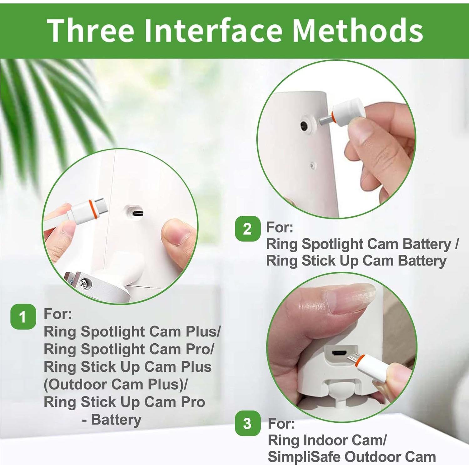 Cable de Extensión de Poder DIANMU 3M para Cámaras de Seguridad