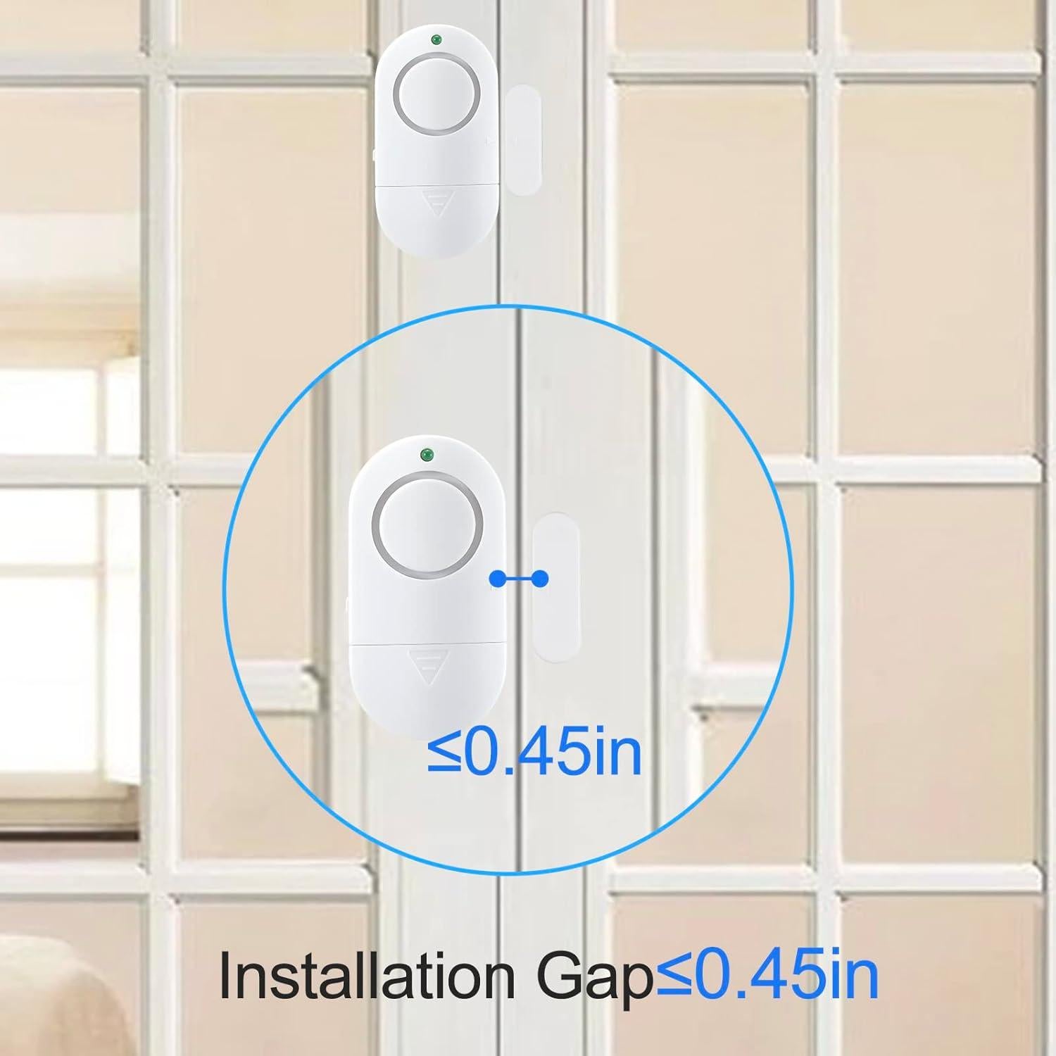 Alarma de Seguridad Zabree 120dB para Puertas y Ventanas - Paquete de 8