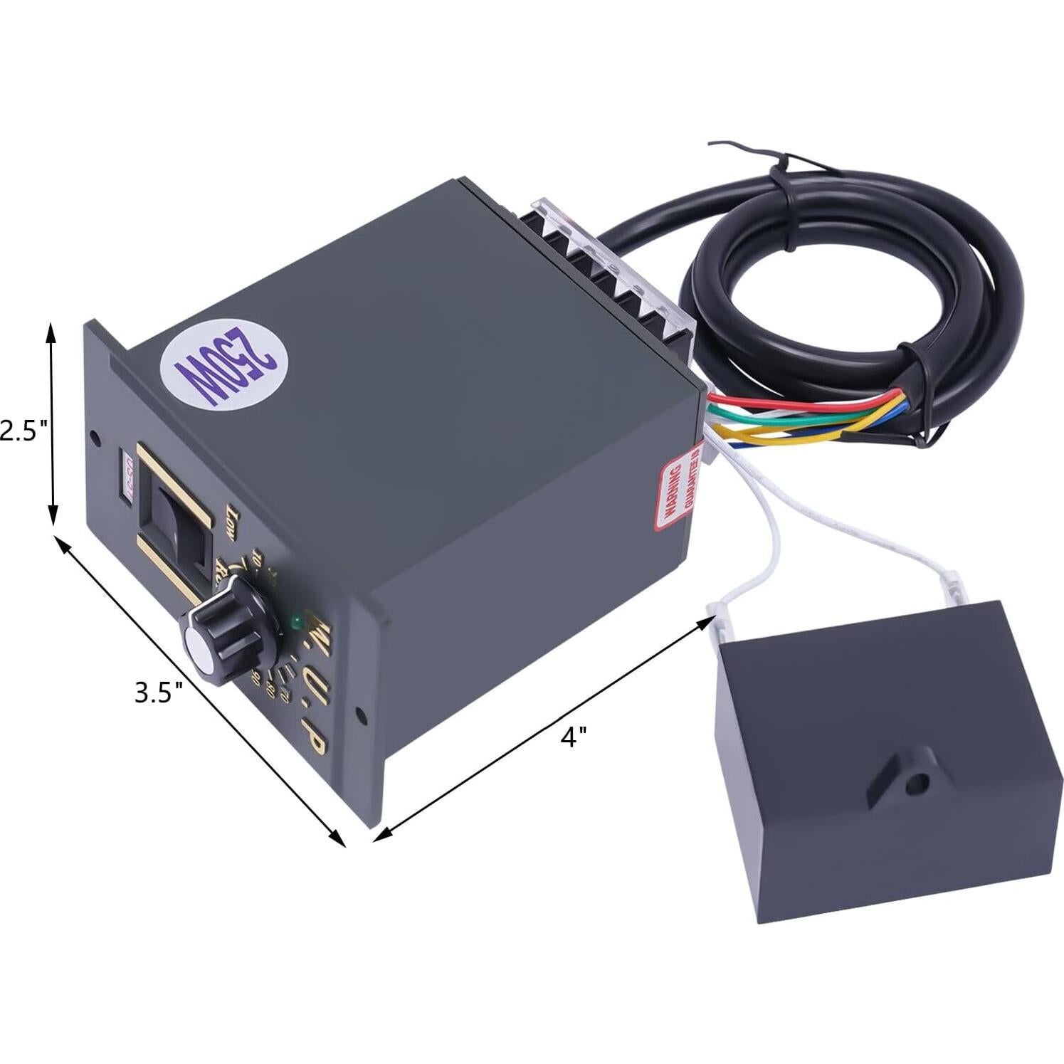 Electric Gear Motor 110V 250W 10K Single-Phase High Torque AC Gear Reducer Motor 0-135 RPM Variable Speed Controller Gearmotor 8Nm Gear Reduction Electric Motor with Bracket