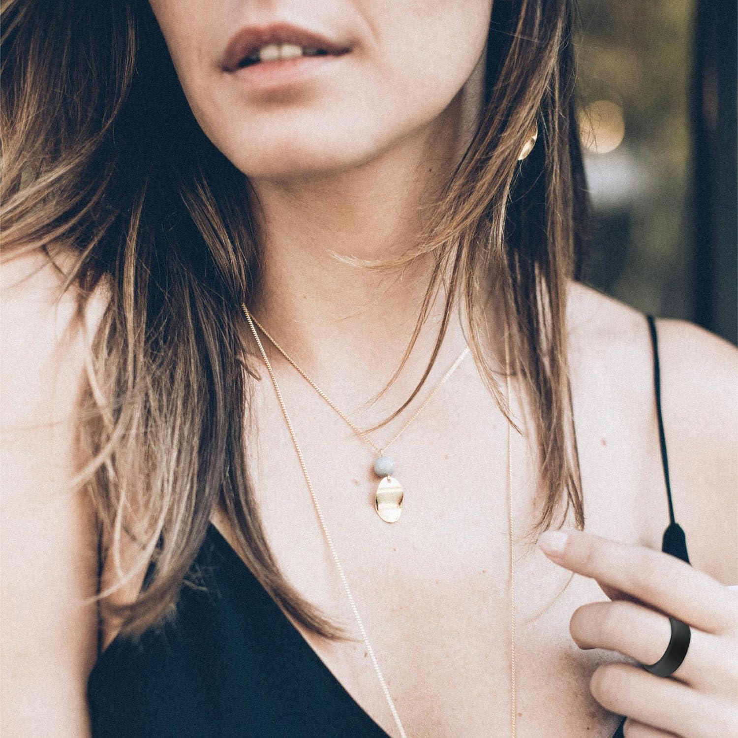 Funda de Silicona Booge para Anillo Oura Gen 3 - 2 Pcs, S Negro