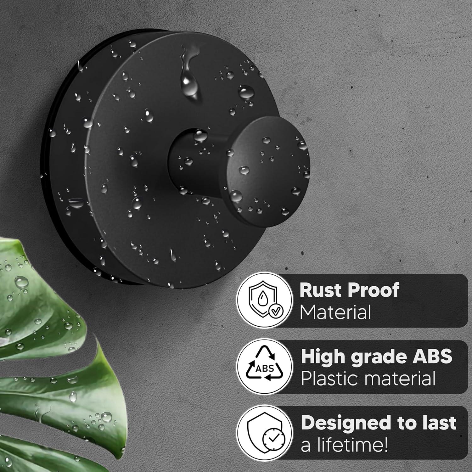 Ganchos de Ventosa para Ducha Arbelle - Soporta 6.8 kg - 2 Pzas