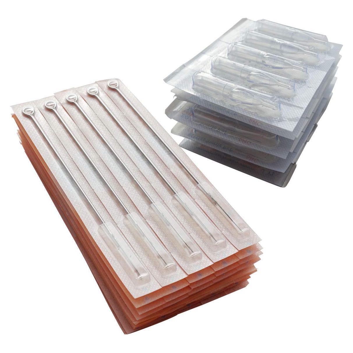 50 Agujas de Tatuaje 3RL y 50 Puntas Estériles PVC Needlehouse