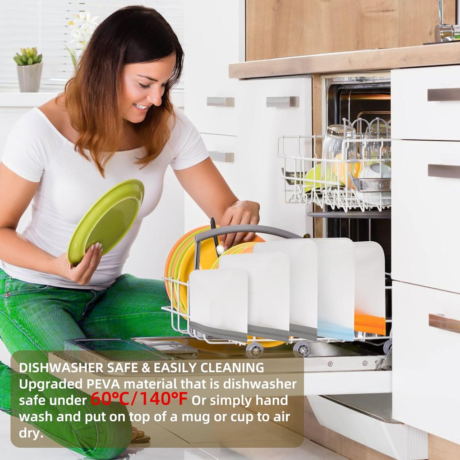 Paquete de 10 Bolsas Reutilizables ZipVorb - A Prueba de Fugas