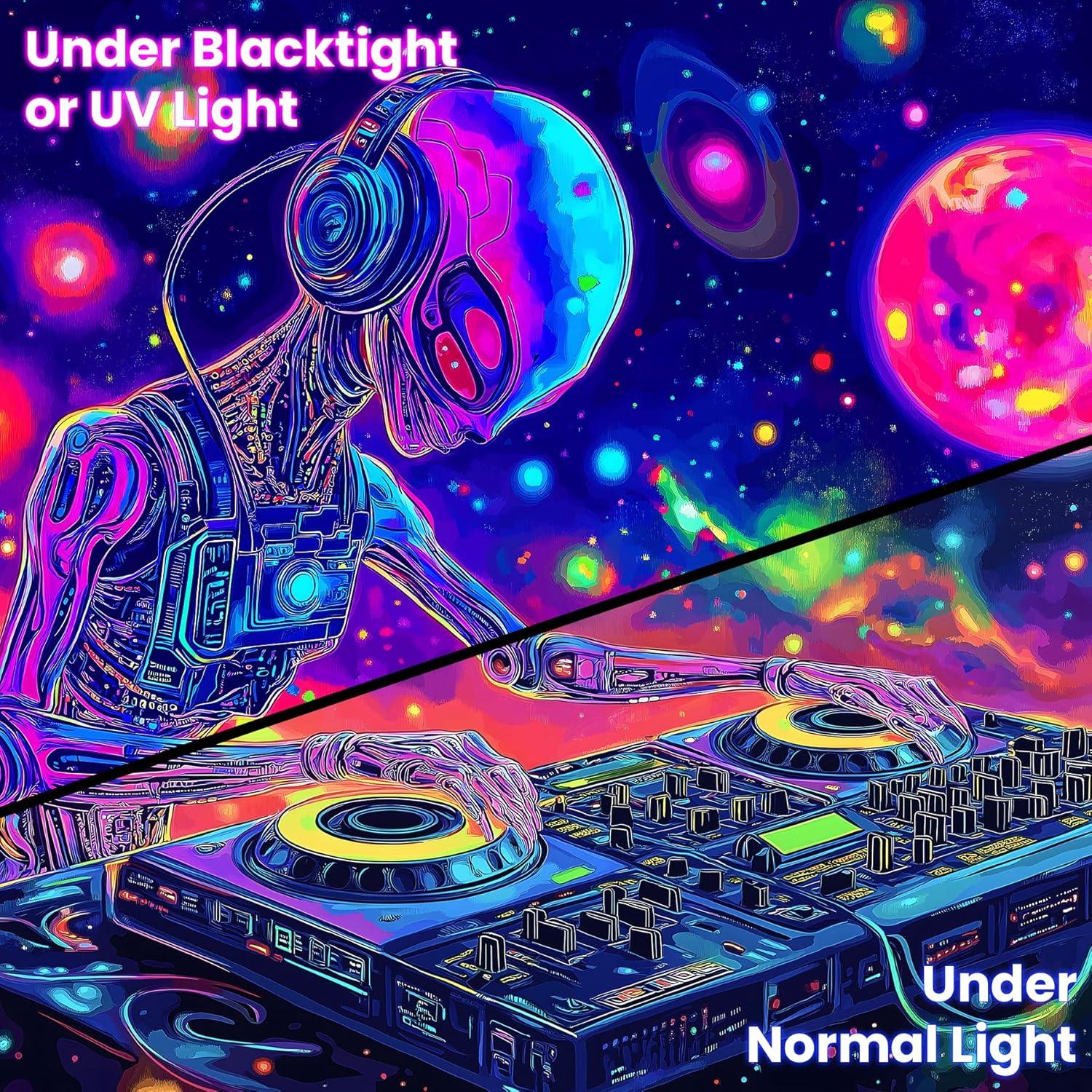 Tapiz de Pared BVBOX Astronauta 200x150 cm Brilla en la Oscuridad