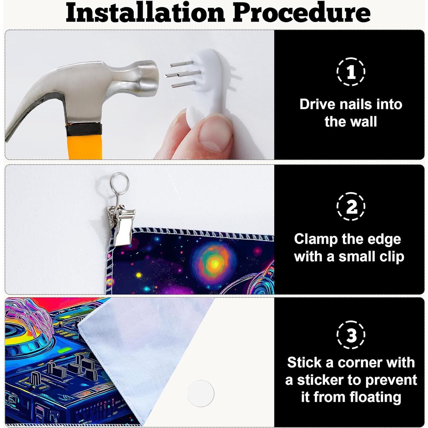 Tapiz de Pared BVBOX Astronauta 200x150 cm Brilla en la Oscuridad