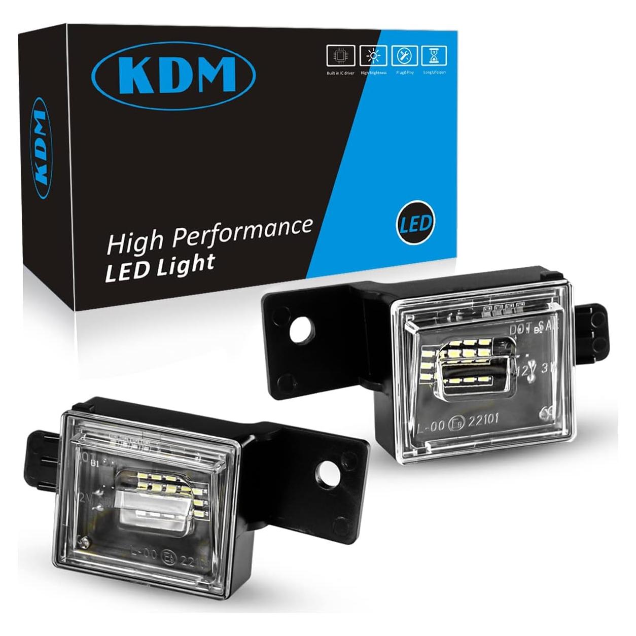 Luces de Placa de Licencia LED KDM 6000K para Chevy/GMC 2014-2023