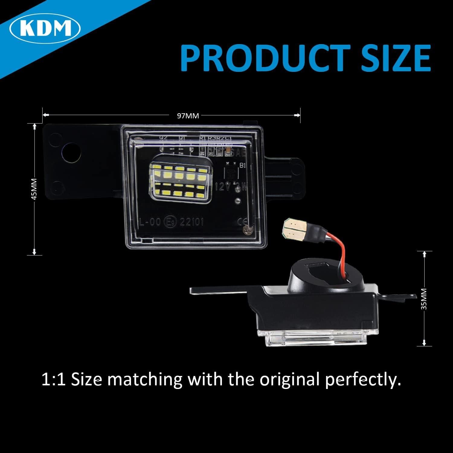 Luces de Placa de Licencia LED KDM 6000K para Chevy/GMC 2014-2023