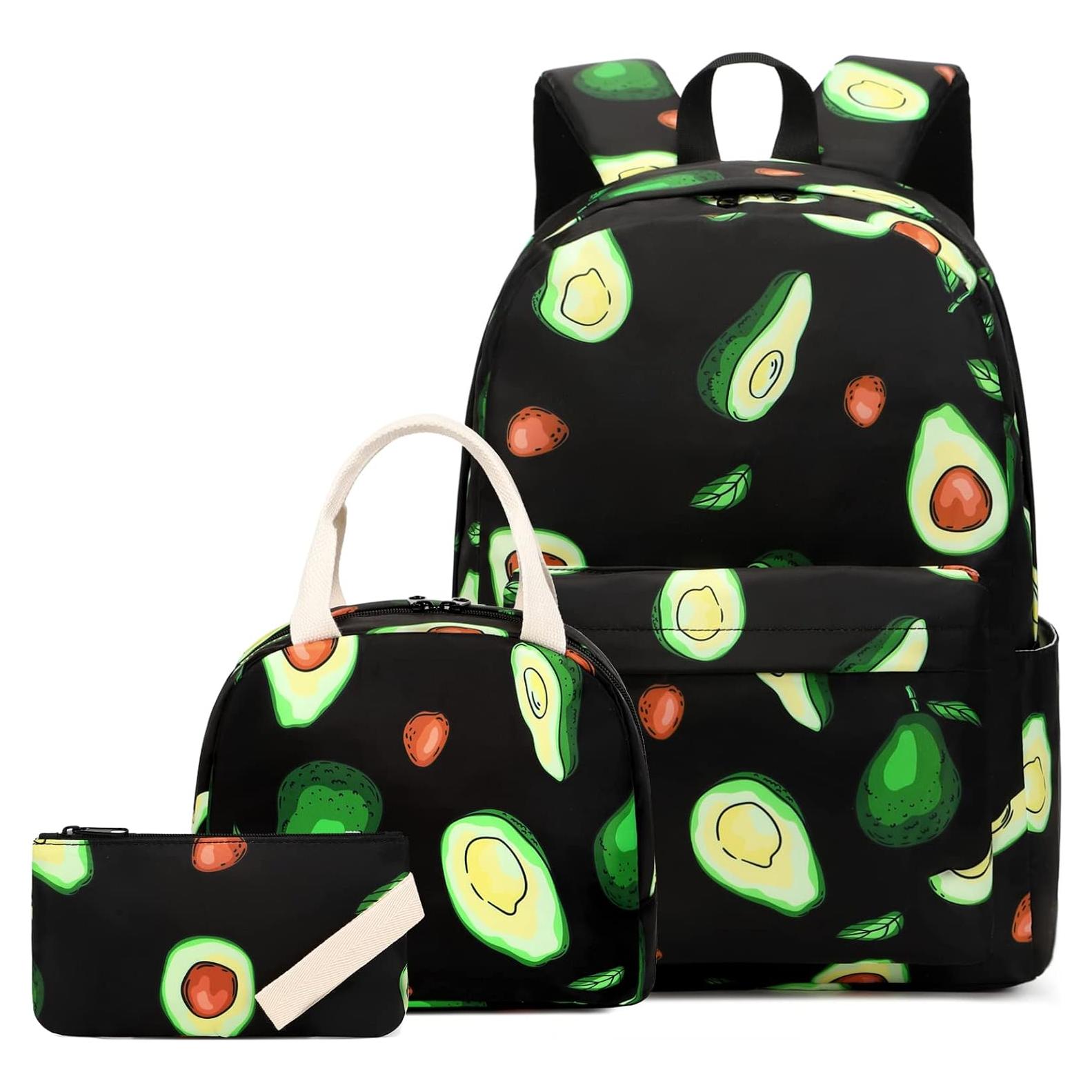 Mochila Escolar para Niñas Dezcrab 3 en 1 con Almuerzo y Estuche