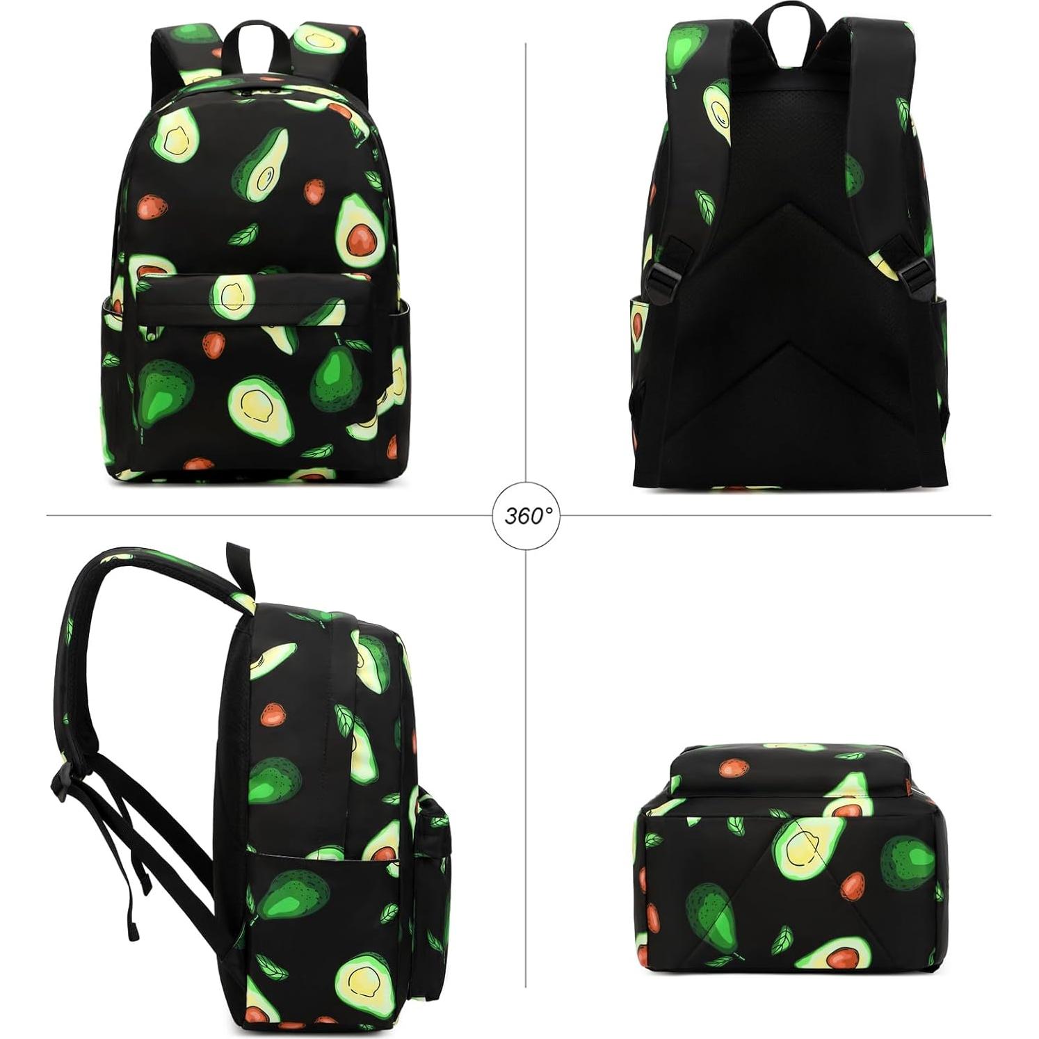 Mochila Escolar para Niñas Dezcrab 3 en 1 con Almuerzo y Estuche