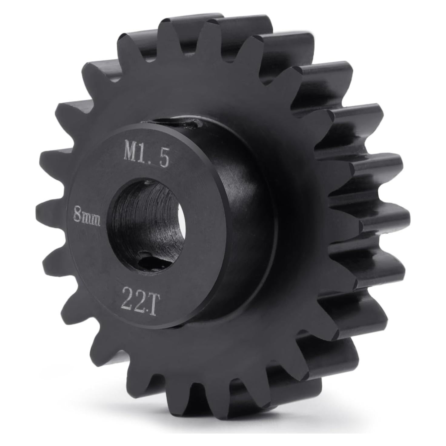 Mod 1.5 8mm Bore Motor Gears 22T-30T Steel Pinion Gear for 1:5 X Maxx 6S / X Maxx 8S / XRT 1/6 8S Monster 4WD 1/10 E-REVO Truck Upgrades (22T)