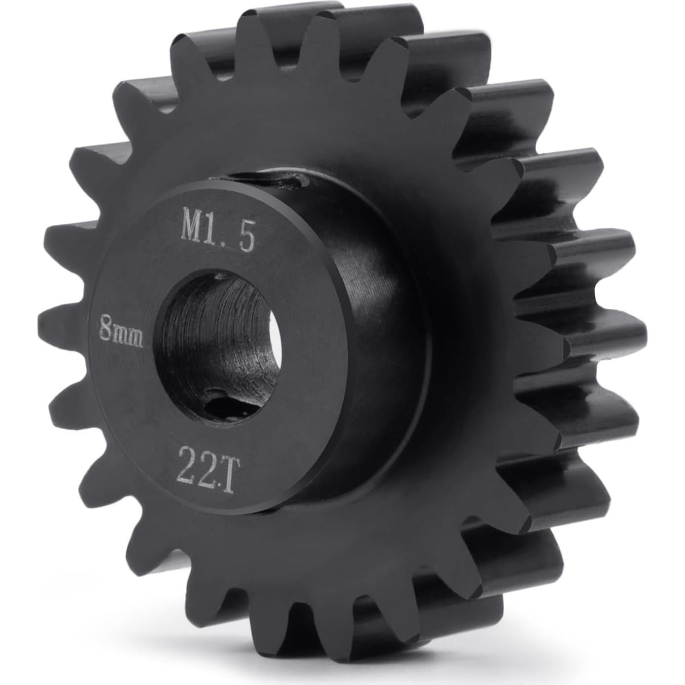 Mod 1.5 8mm Bore Motor Gears 22T-30T Steel Pinion Gear for 1:5 X Maxx 6S / X Maxx 8S / XRT 1/6 8S Monster 4WD 1/10 E-REVO Truck Upgrades (22T)