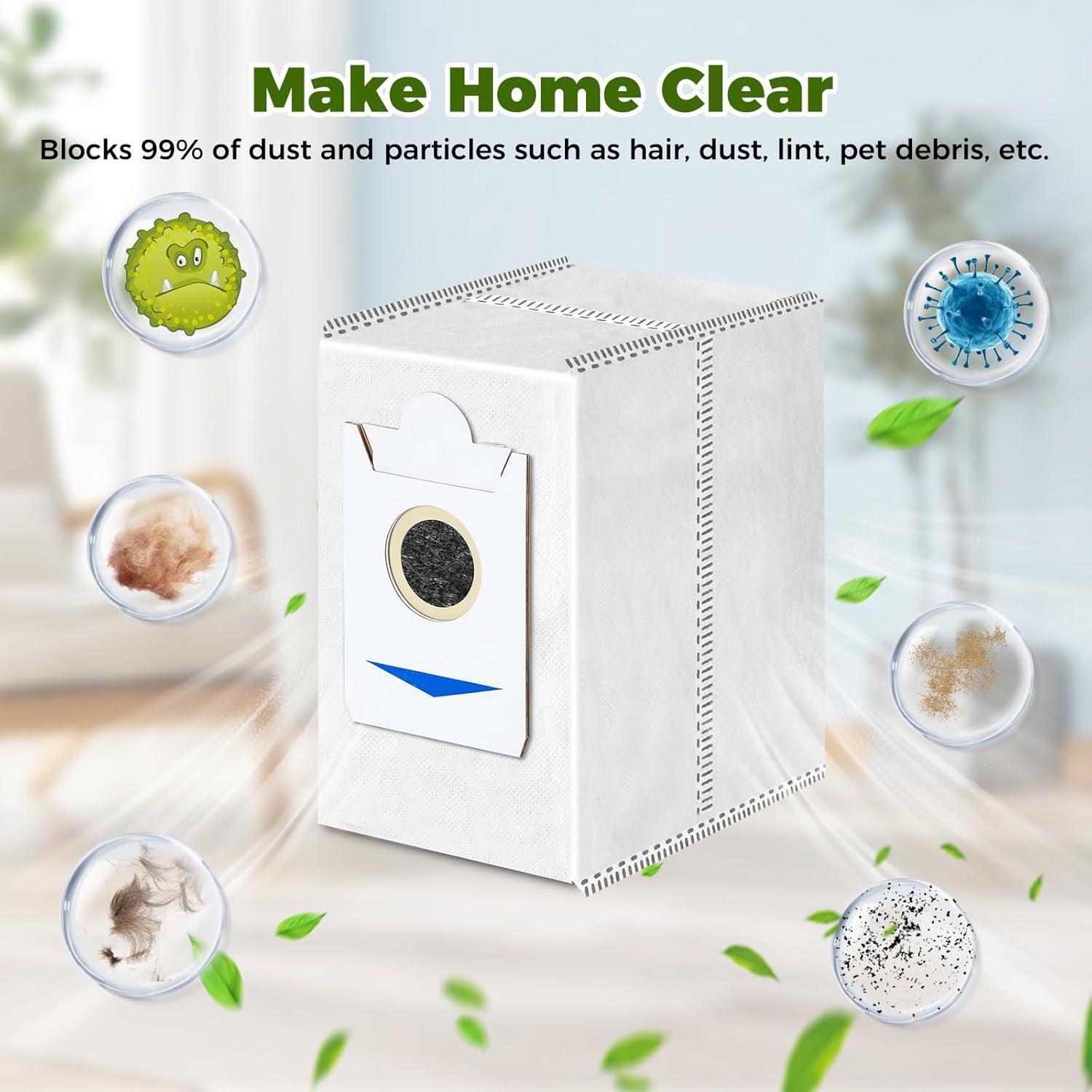 VIEWALL 10 Bolsas de Polvo Desechables 3L para ECOVACS DEEBOT