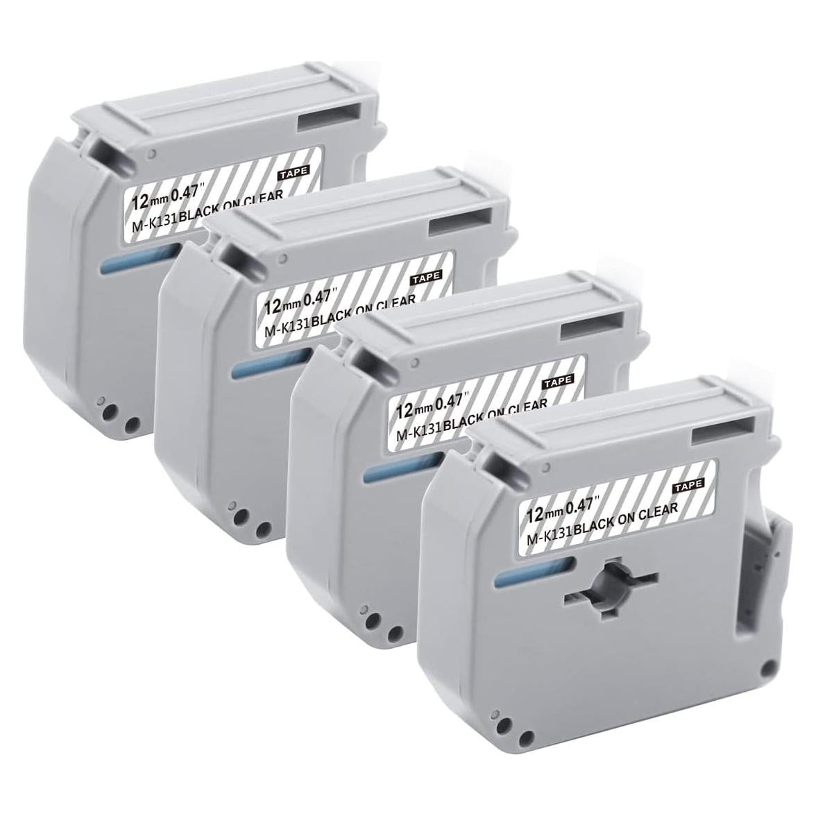 Cinta de Etiqueta Transparente BOYEEZON MK131 12mm Paquete de 4