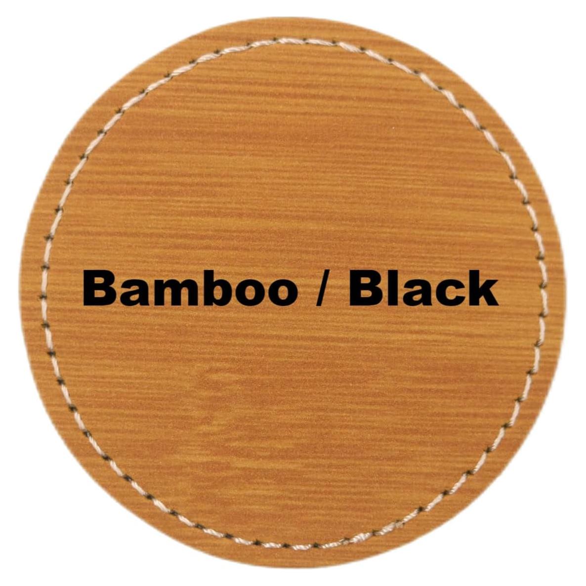 Parches Redondos de Cuero Sintético Grabables LASER GIFT 6.35cm