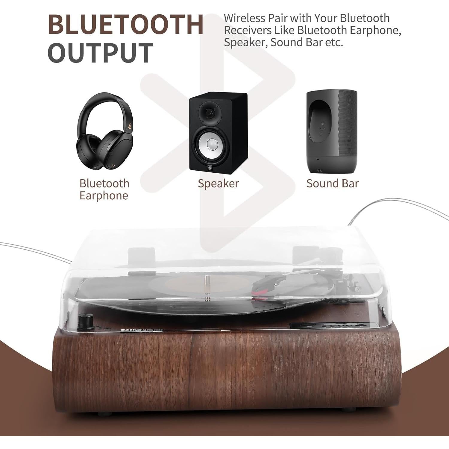 Tocadiscos Bluetooth Retro Retrospiler LP-602 3 Velocidades